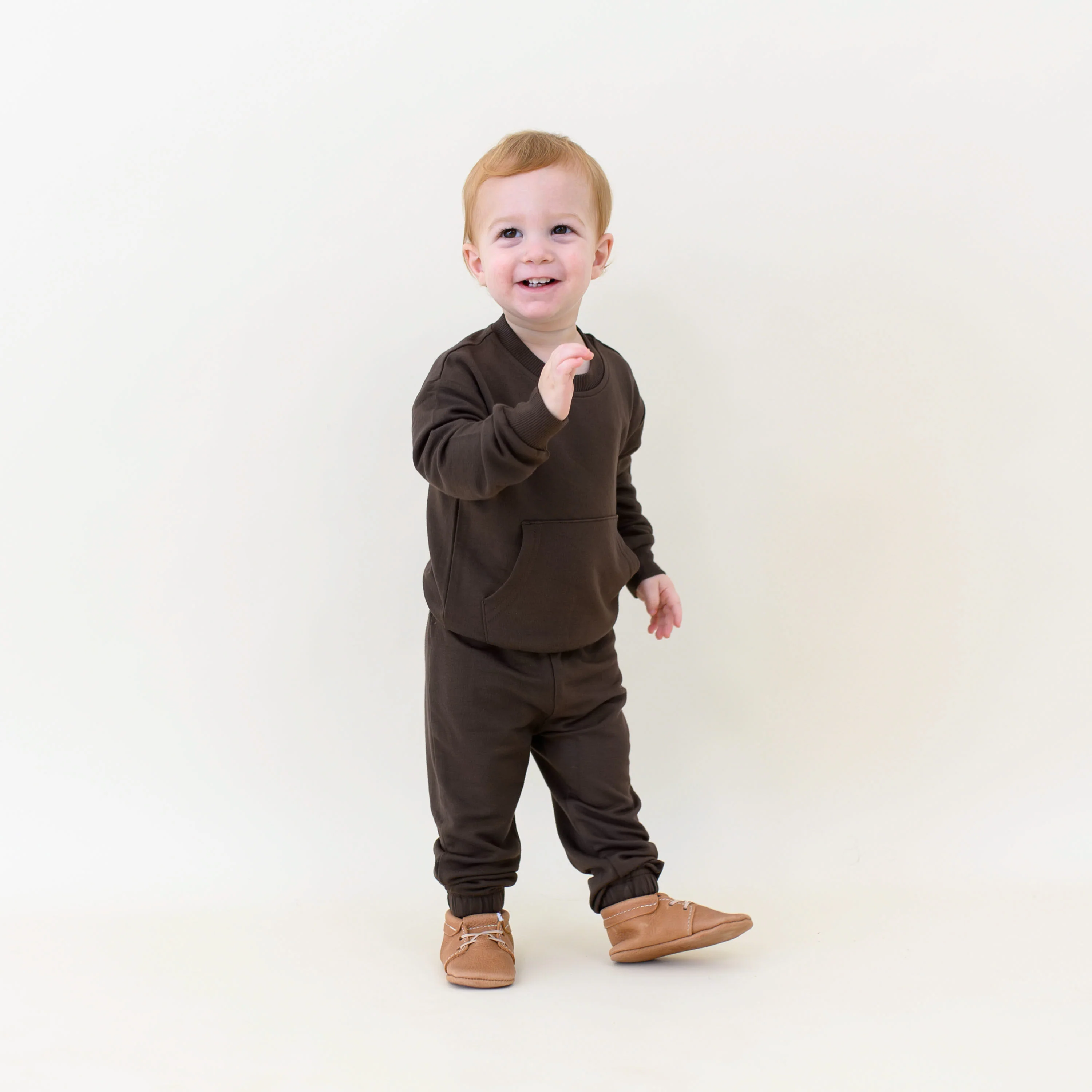French Terry Jogger Set in Espresso - Image 5