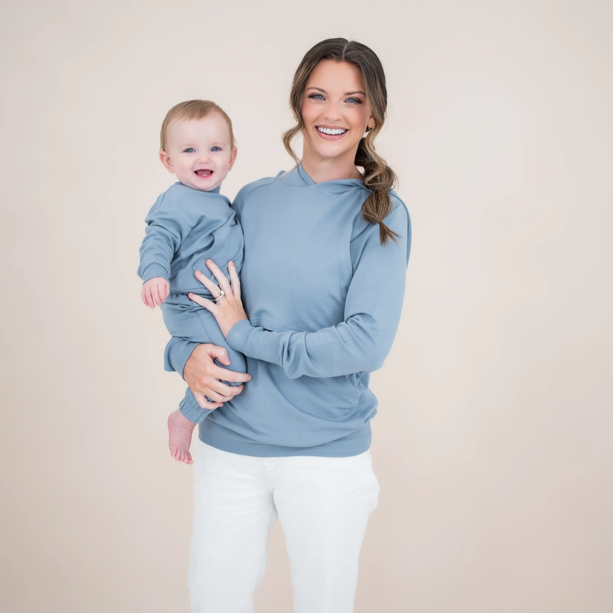 French Terry Jogger Set in Slate - Image 4