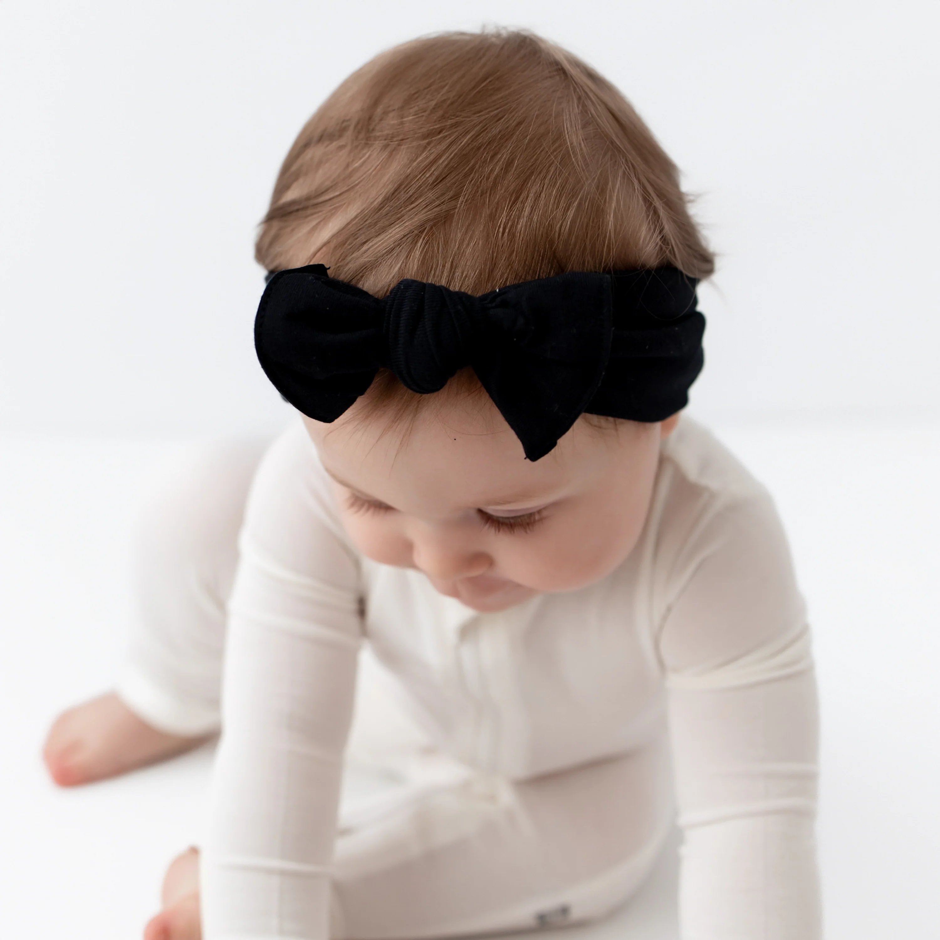 Knotted Bow Headband in Midnight - Image 3