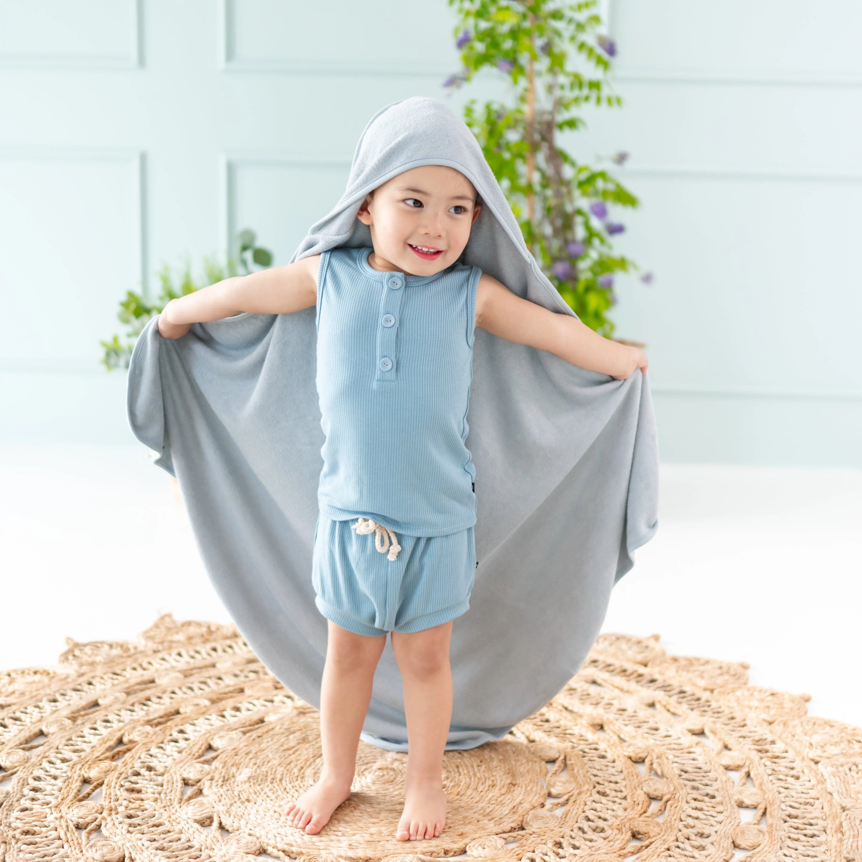 Hooded Bath Towel in Fog - Image 3