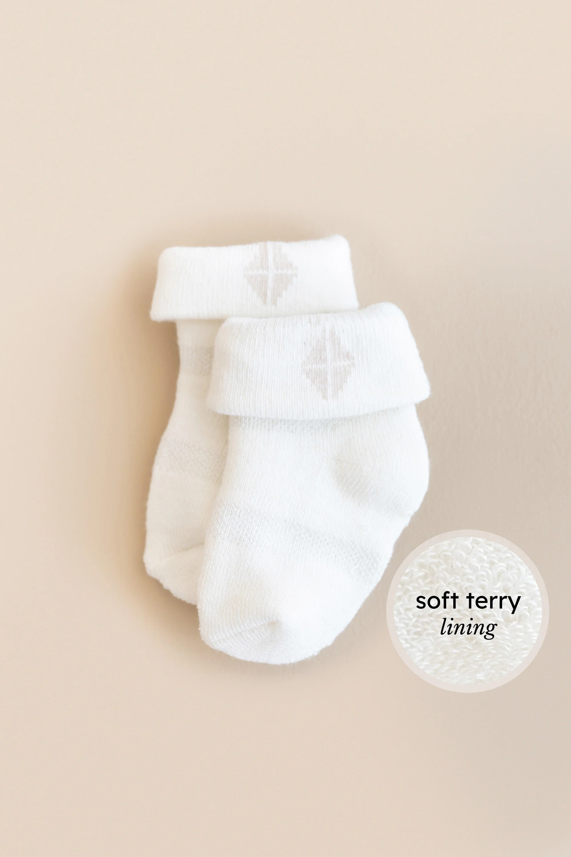 Baby 3-Pack Socks in Cloud - Image 2