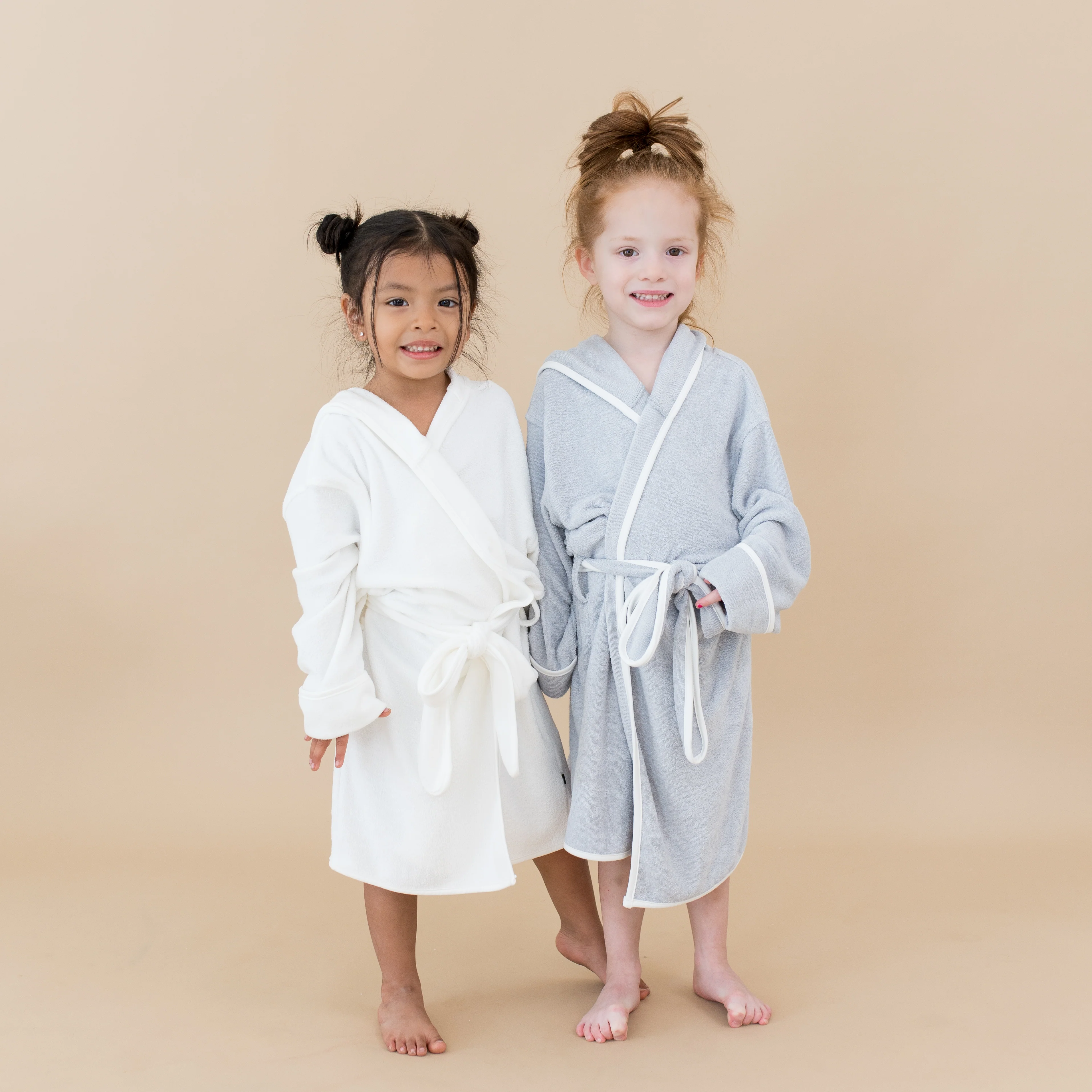 Hooded Bath Robe in Cloud - Image 3