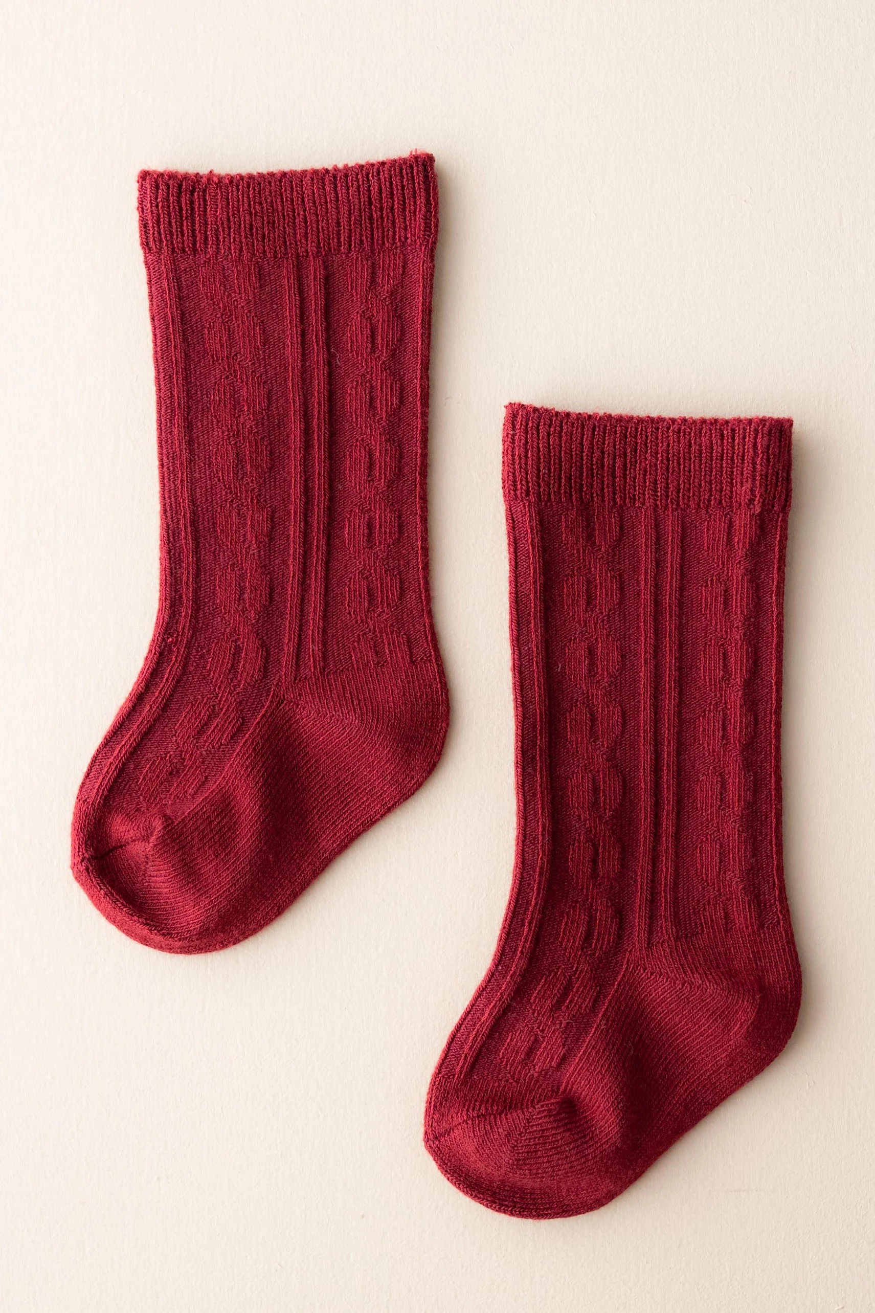 Knee High Socks in Ruby - Image 2