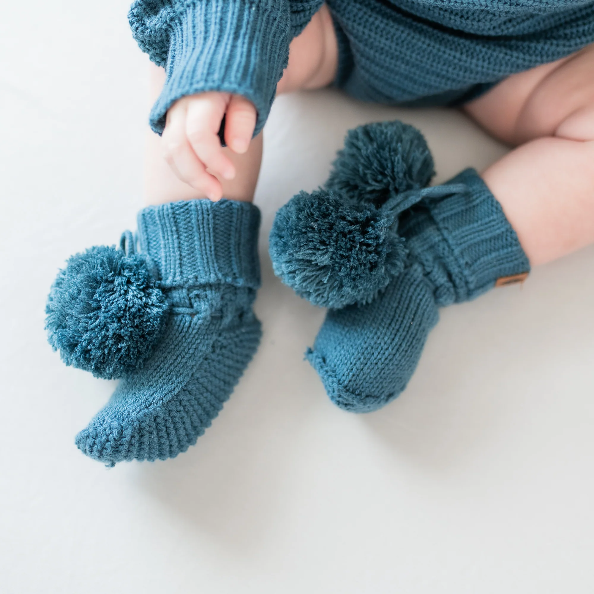 Knit Booties in Atlantic - Image 3