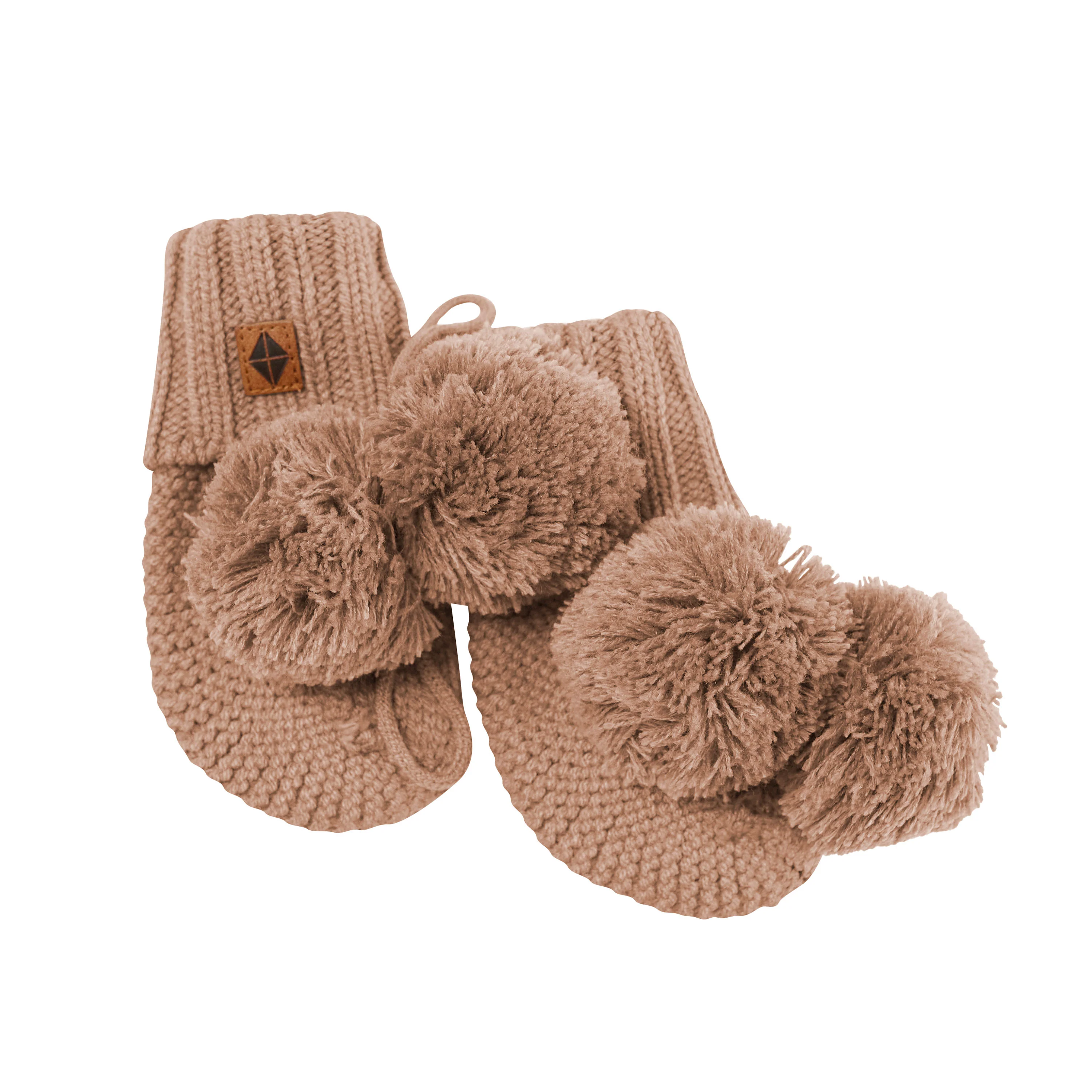 Knit Booties in Latte - Image 2