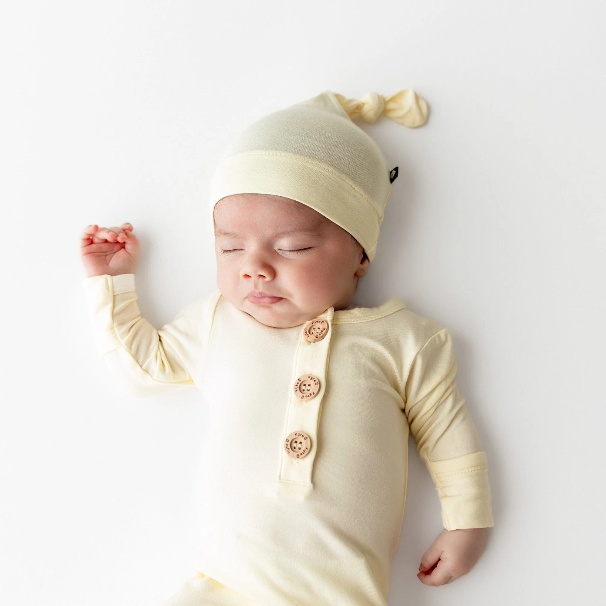 Knotted Gown with Hat Set in Chamomile - Image 3