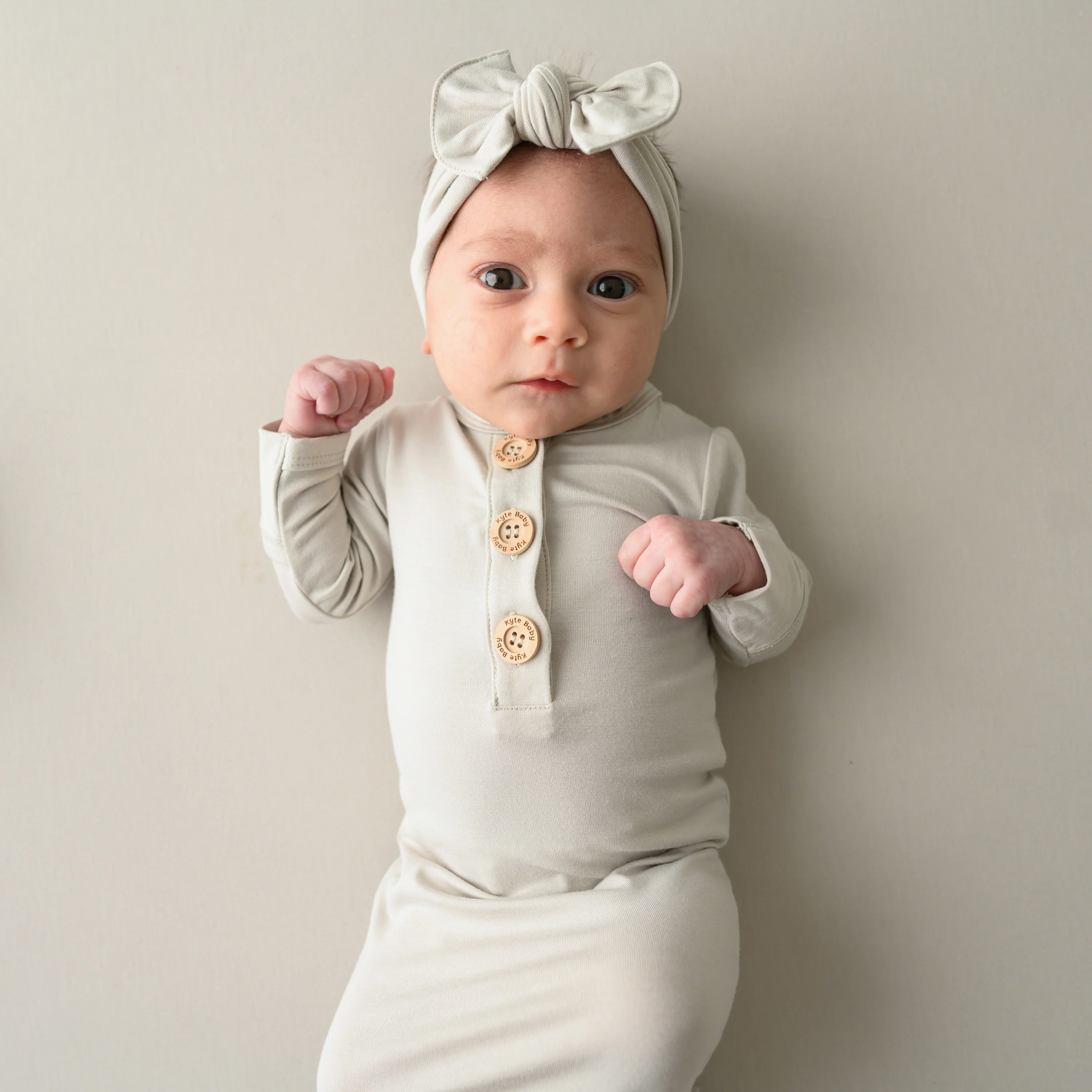 Knotted Gown with Bow Set in Oat - Image 4