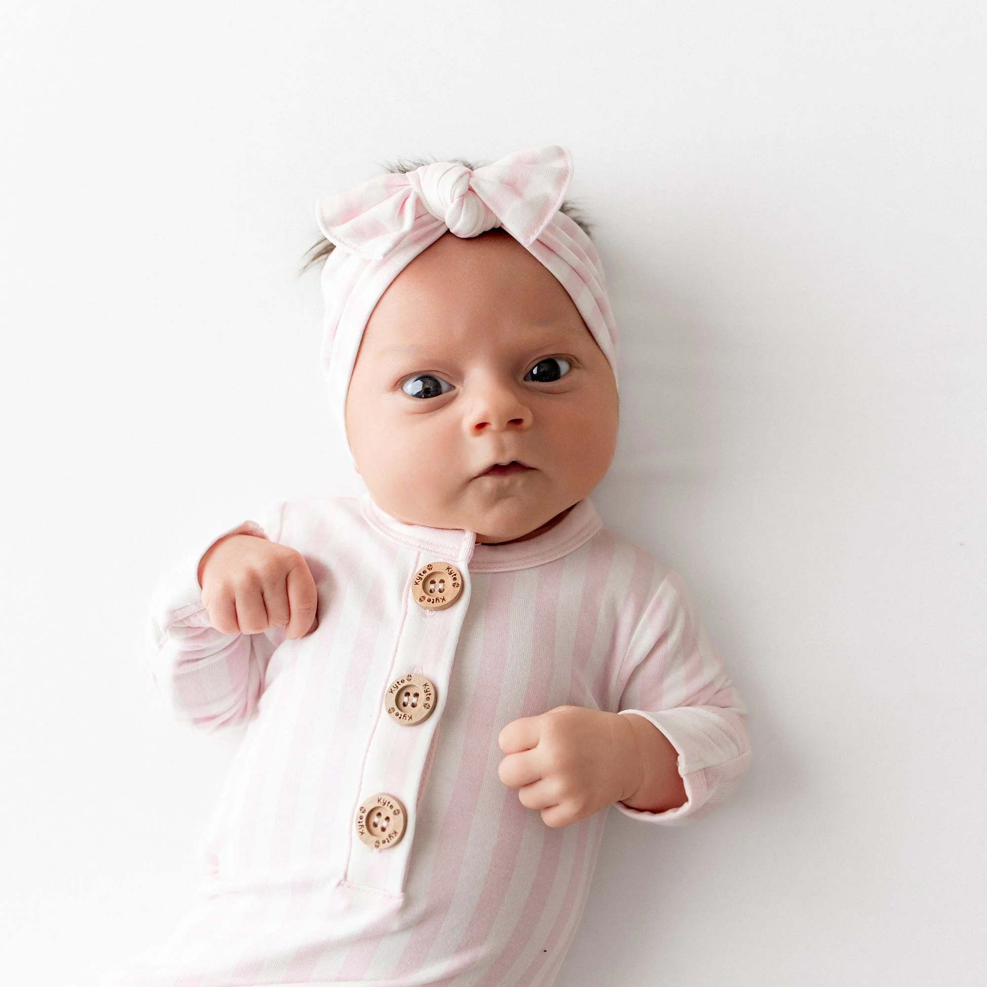 Knotted Gown with Bow Set in Small Sakura Stripe - Image 3