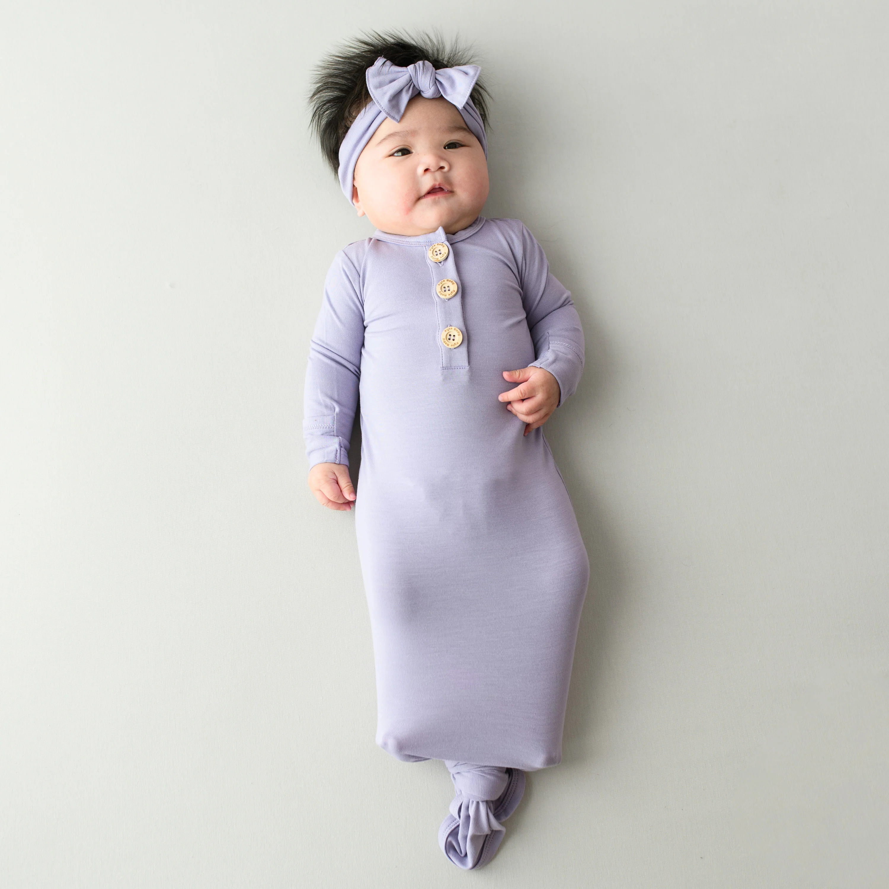 Knotted Gown with Bow Set in Taro - Image 4