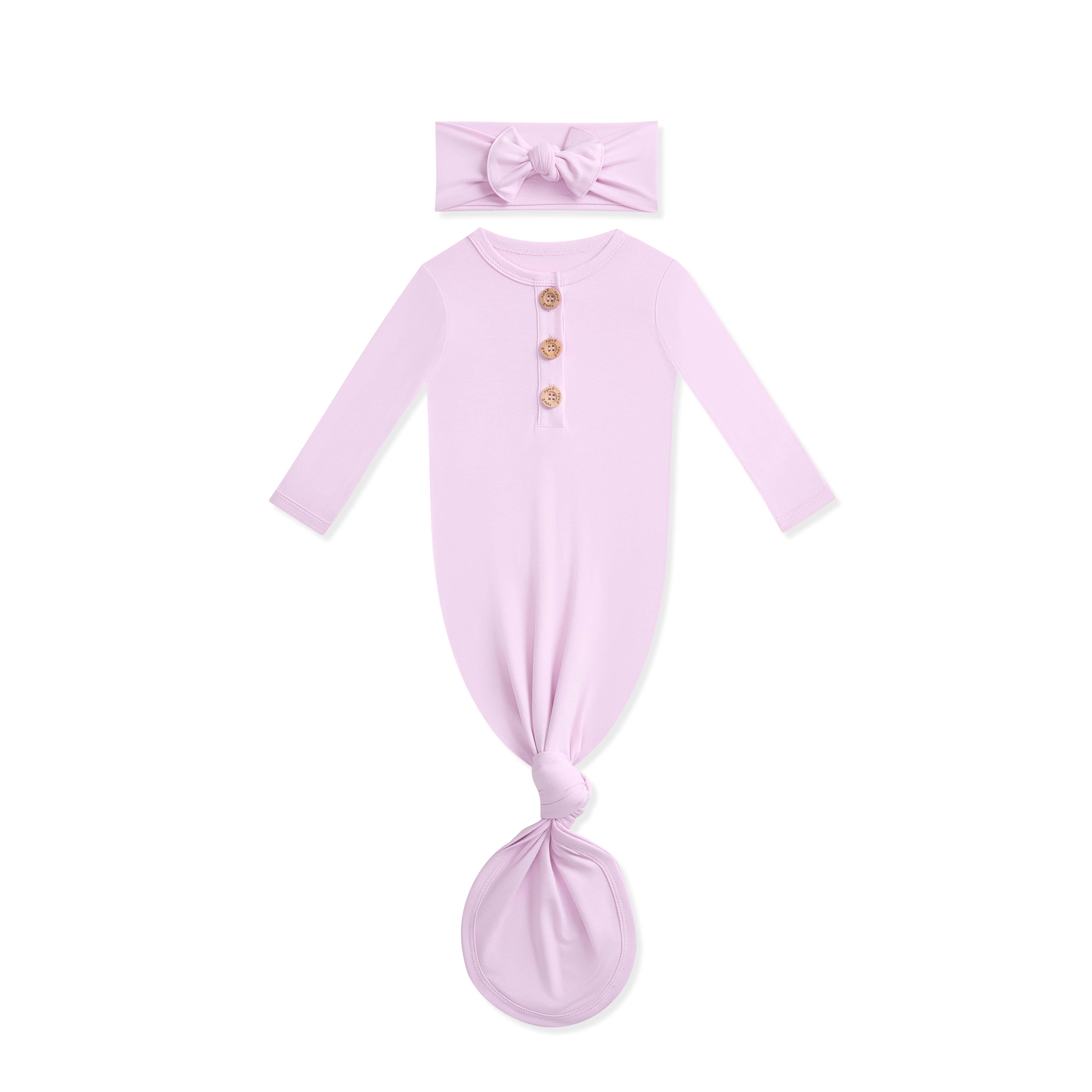 Knotted Gown with Bow Set in Thistle - Image 2