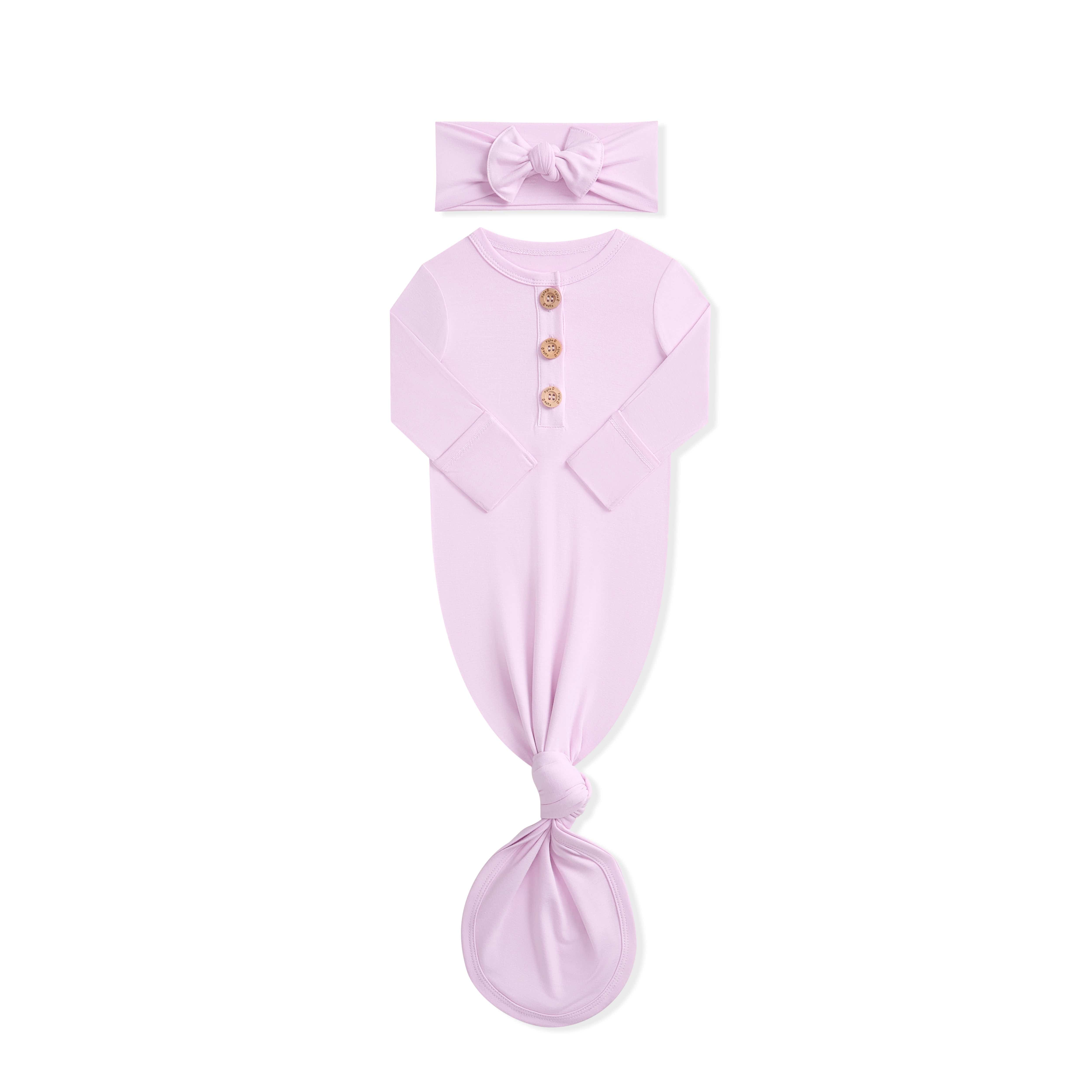 Knotted Gown with Bow Set in Thistle - Image 4