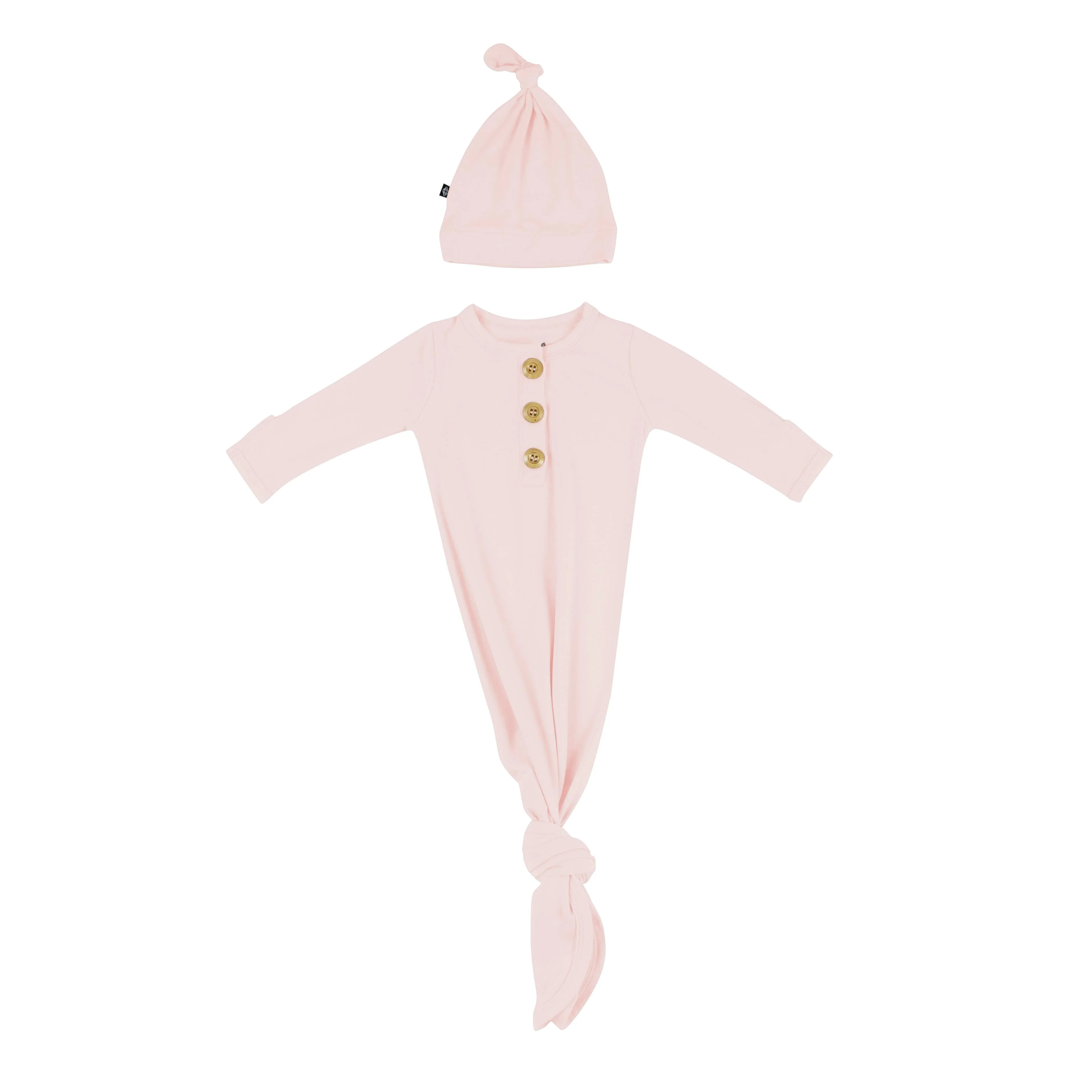 Knotted Gown with Hat Set in Blush - Image 2