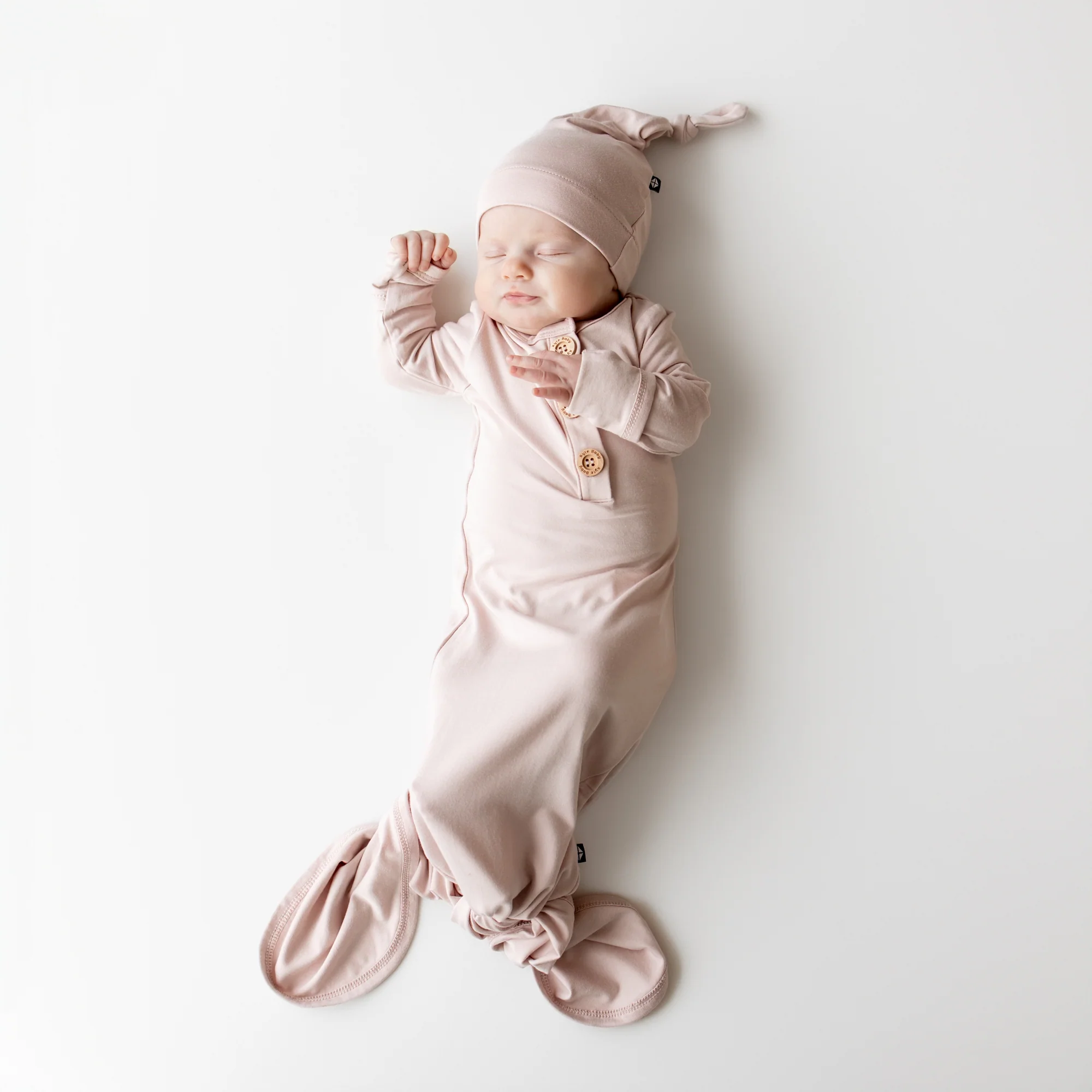 Knotted Gown with Hat Set in Blush - Image 4