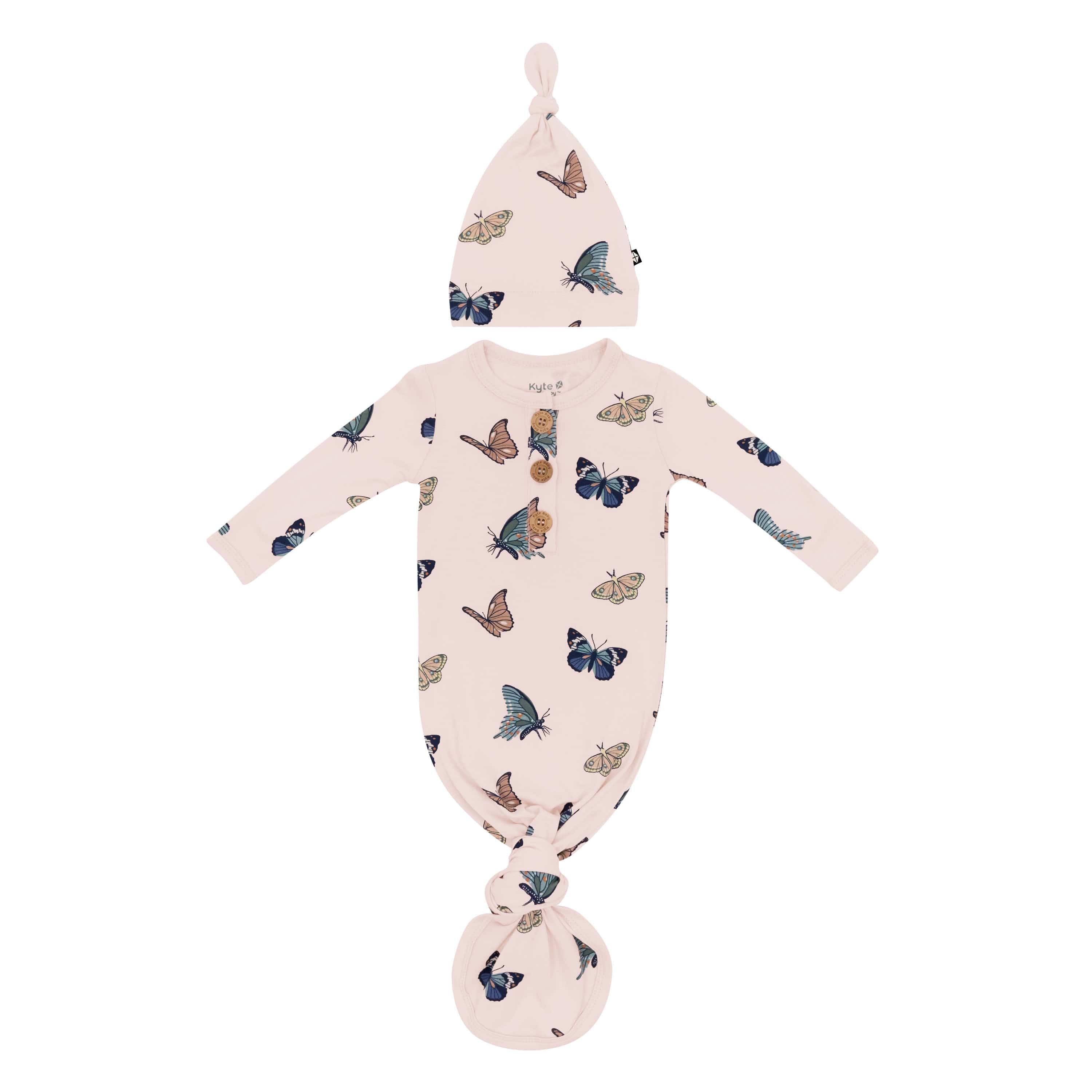 Knotted Gown with Hat Set in Blush Butterfly - Image 2