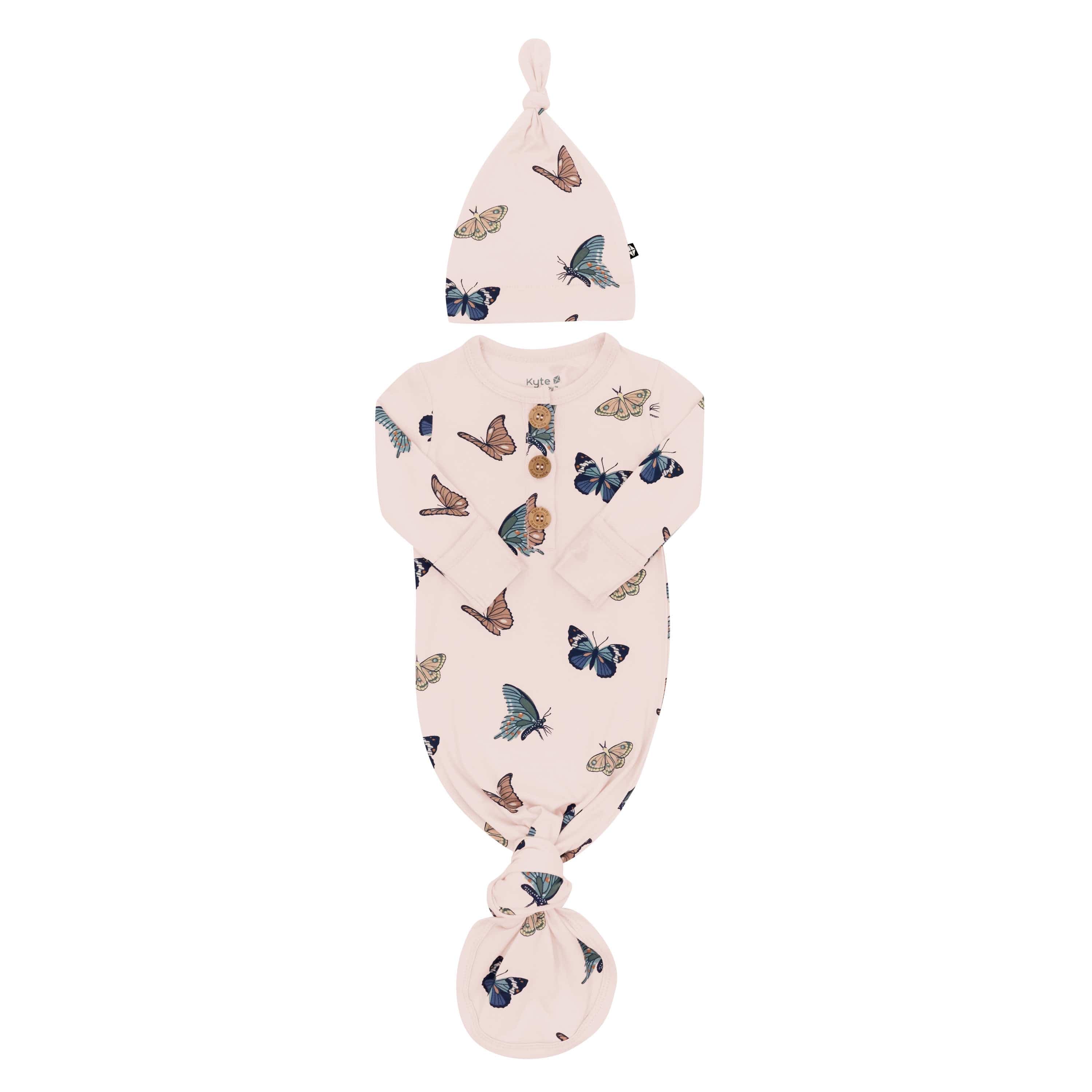 Knotted Gown with Hat Set in Blush Butterfly - Image 4
