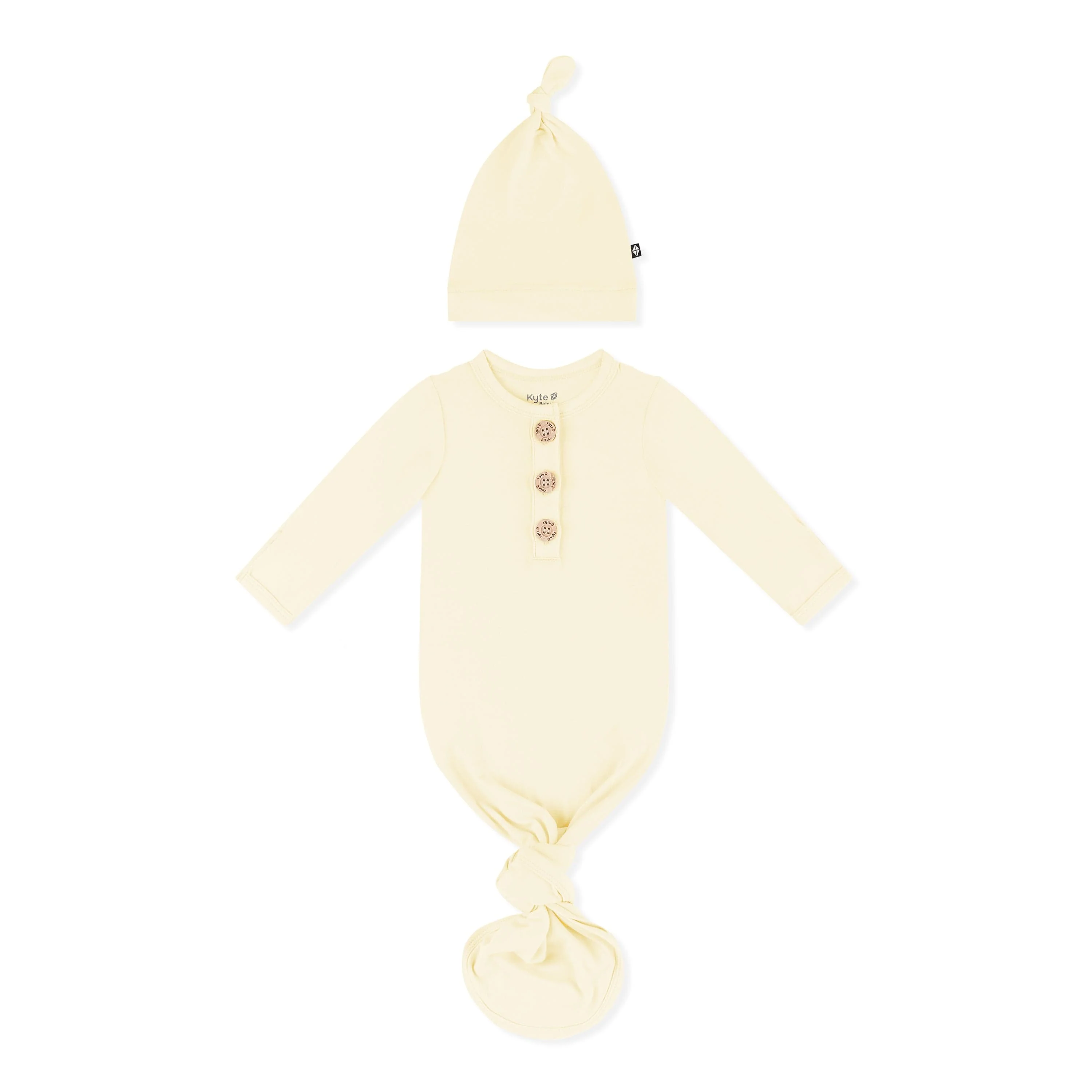 Knotted Gown with Hat Set in Chamomile - Image 2