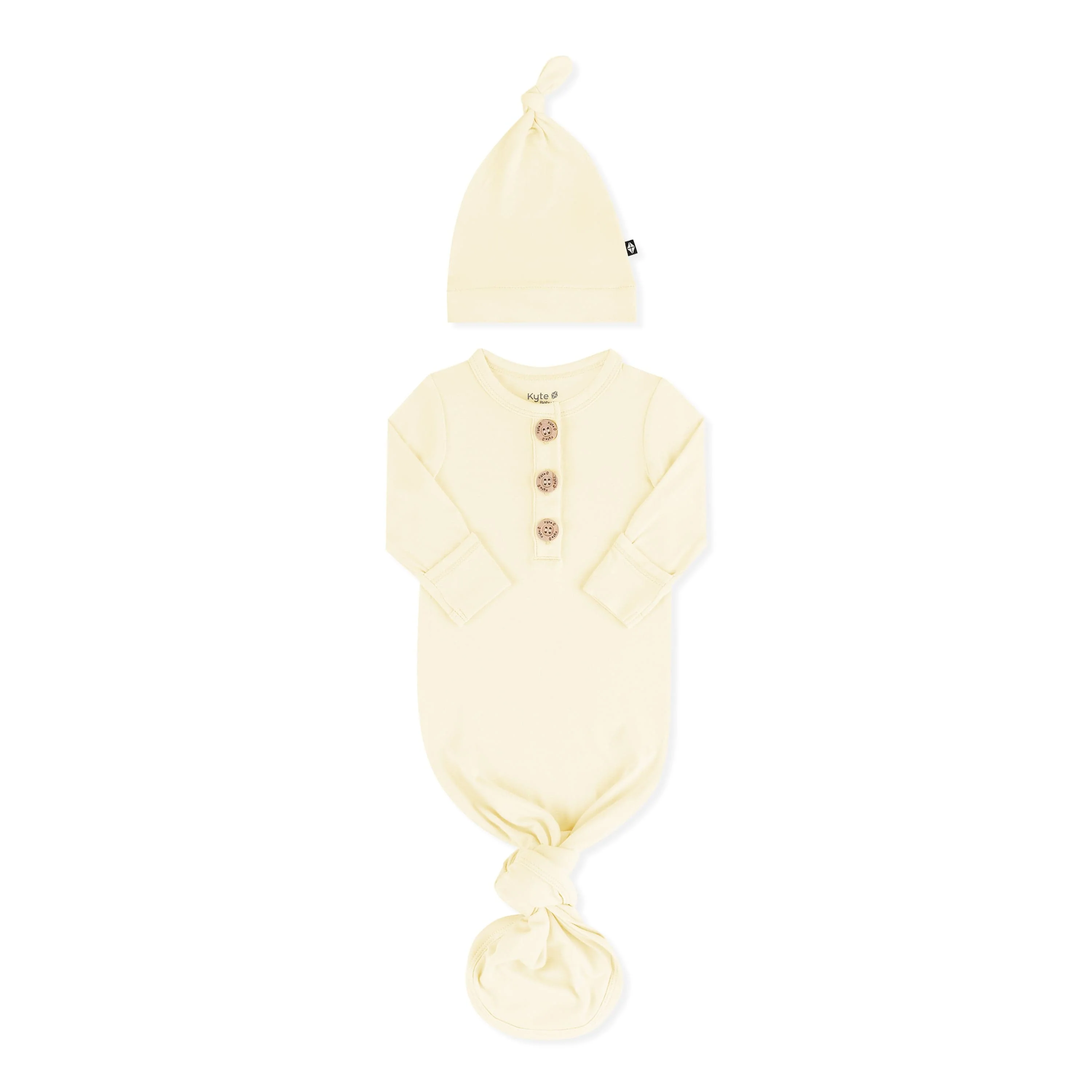 Knotted Gown with Hat Set in Chamomile - Image 4