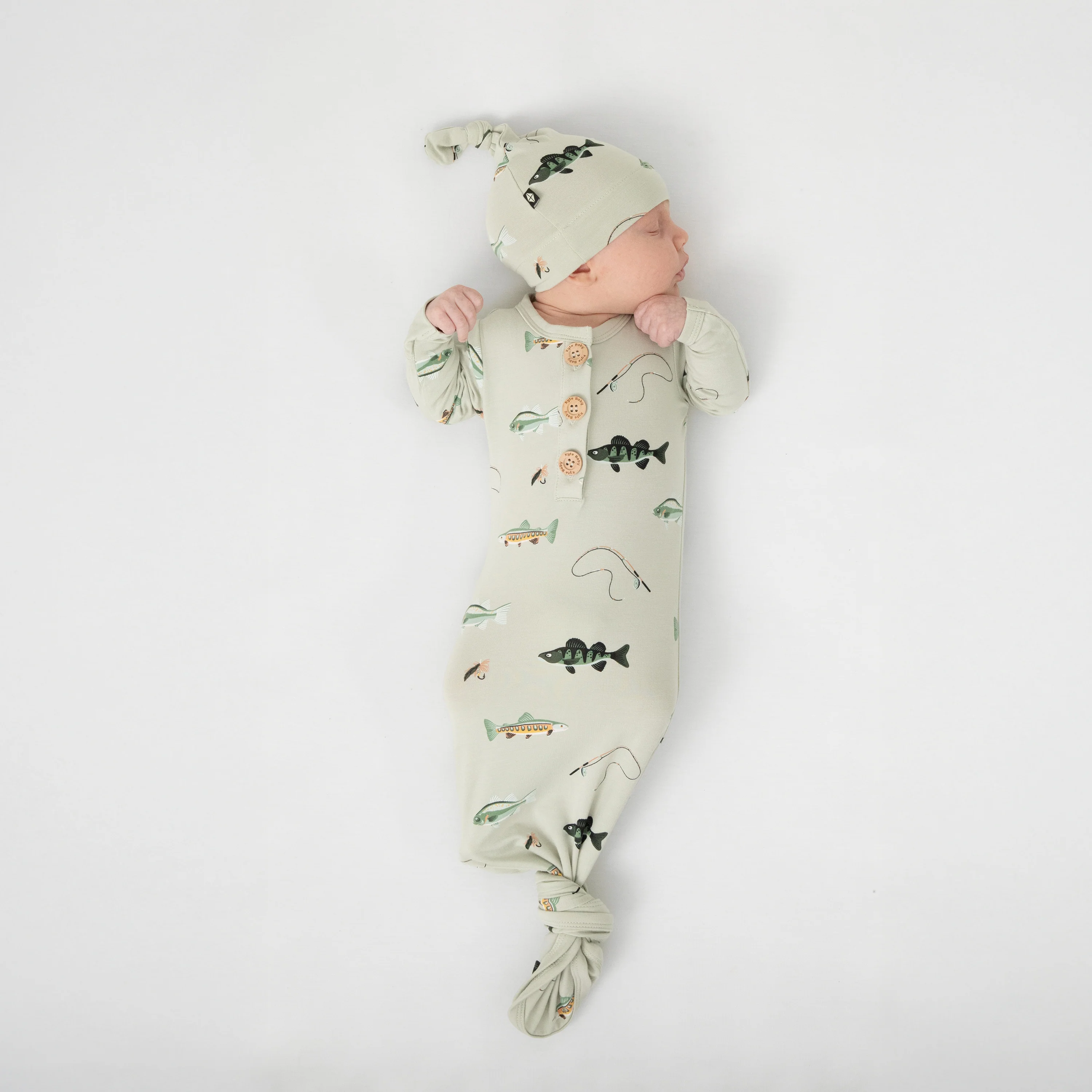 Knotted Gown with Hat Set in Fishing - Image 3