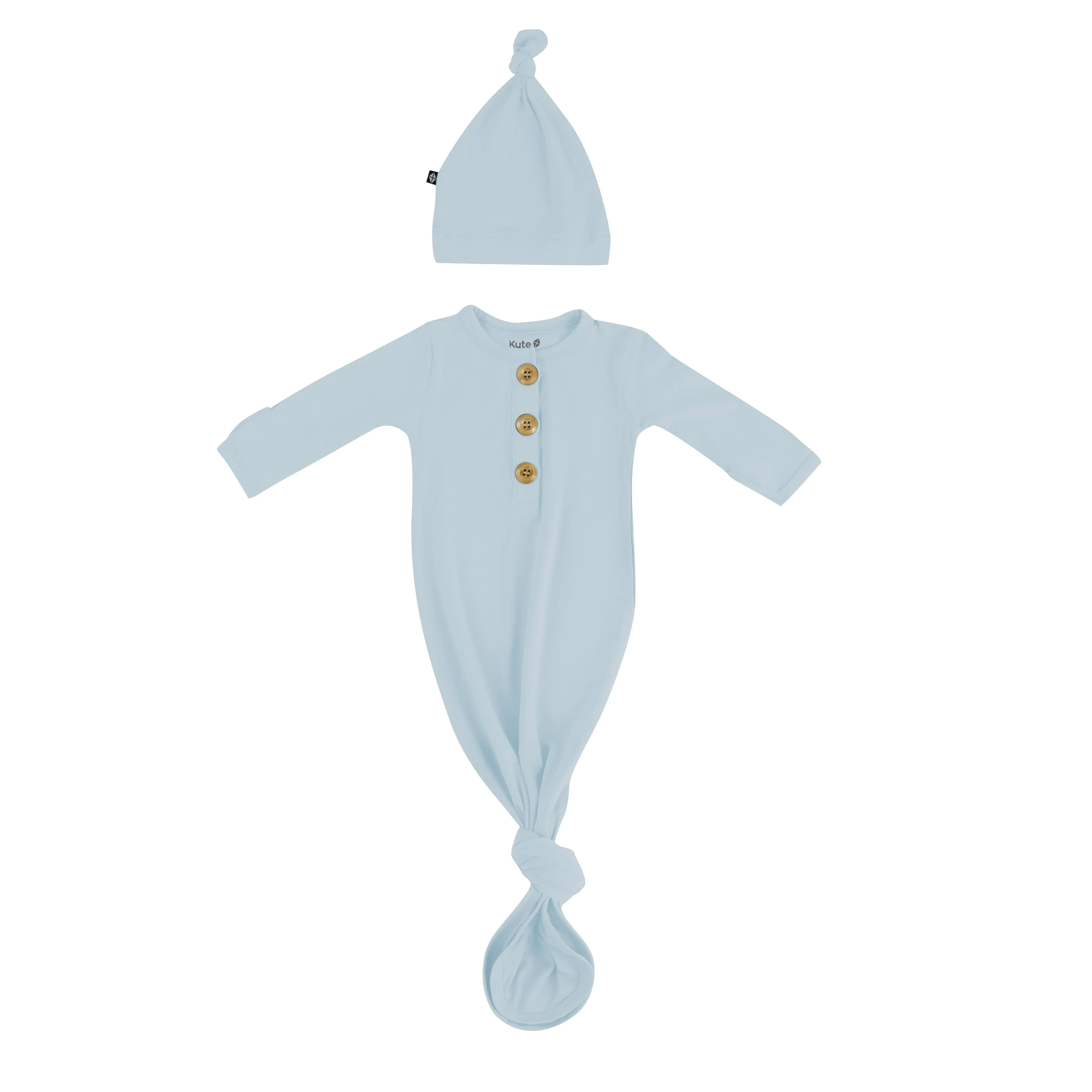 Knotted Gown with Hat Set in Fog - Image 2