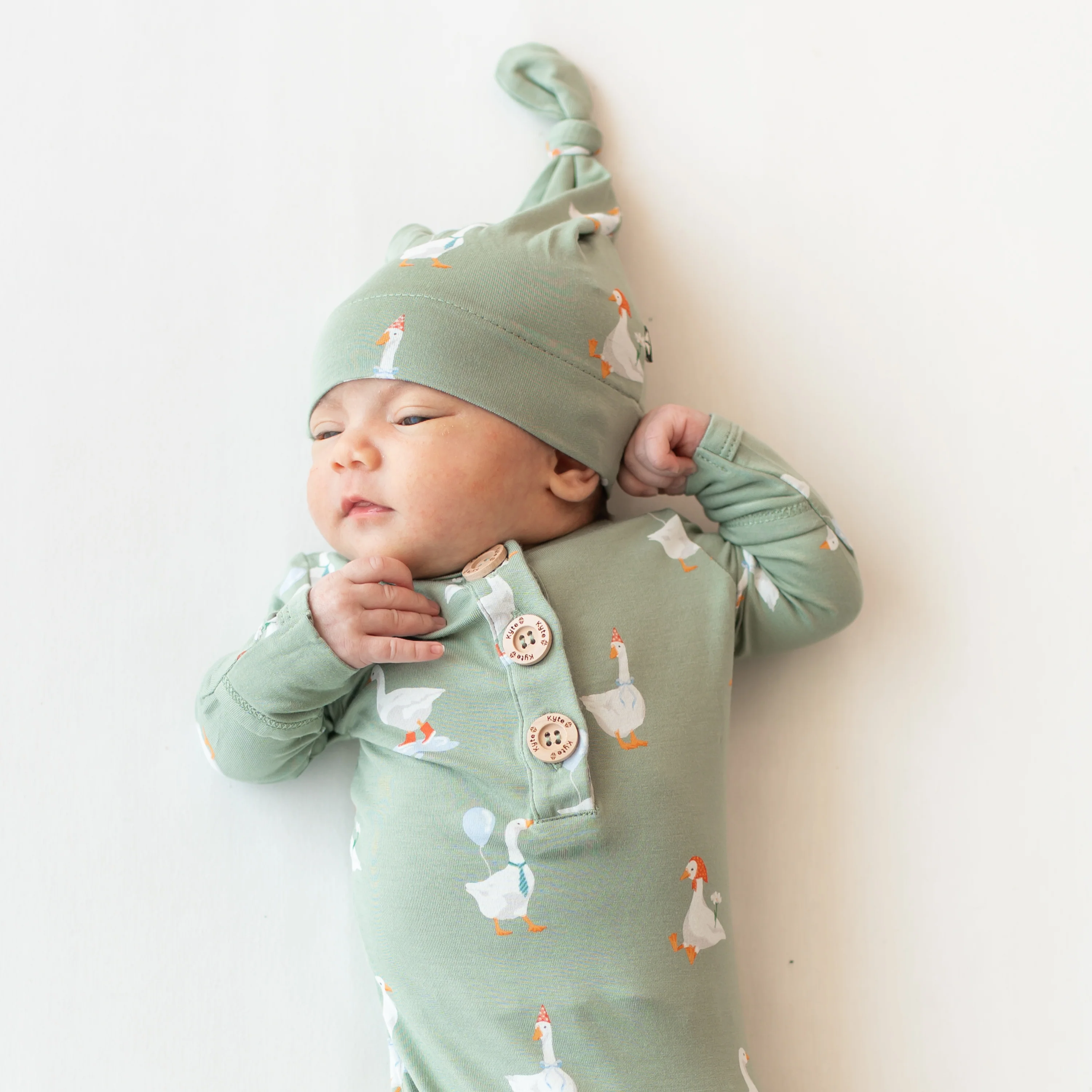 Knotted Gown with Hat Set in Silly Goose - Image 3