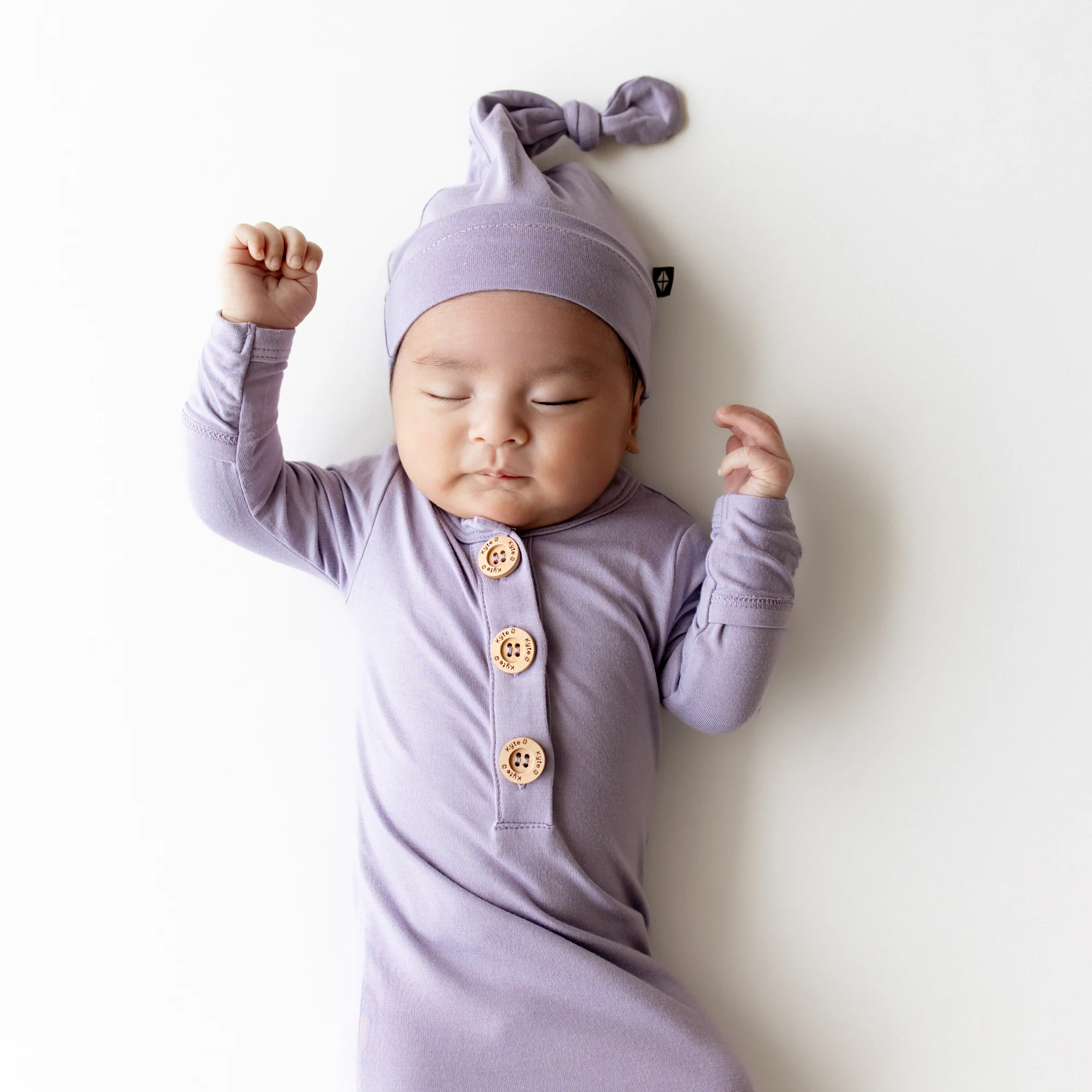 Knotted Gown with Hat Set in Taro - Image 3