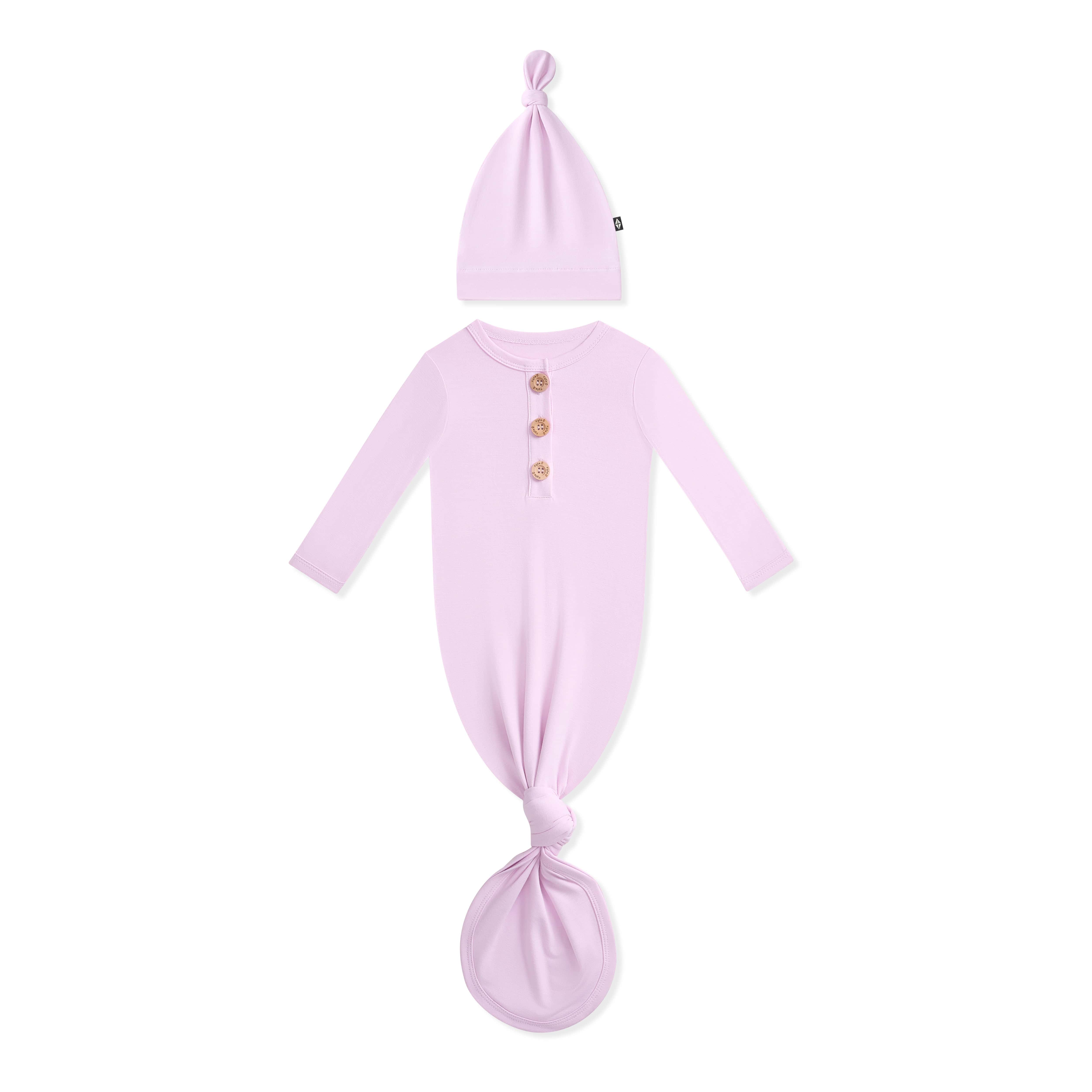 Knotted Gown with Hat Set in Thistle - Image 2