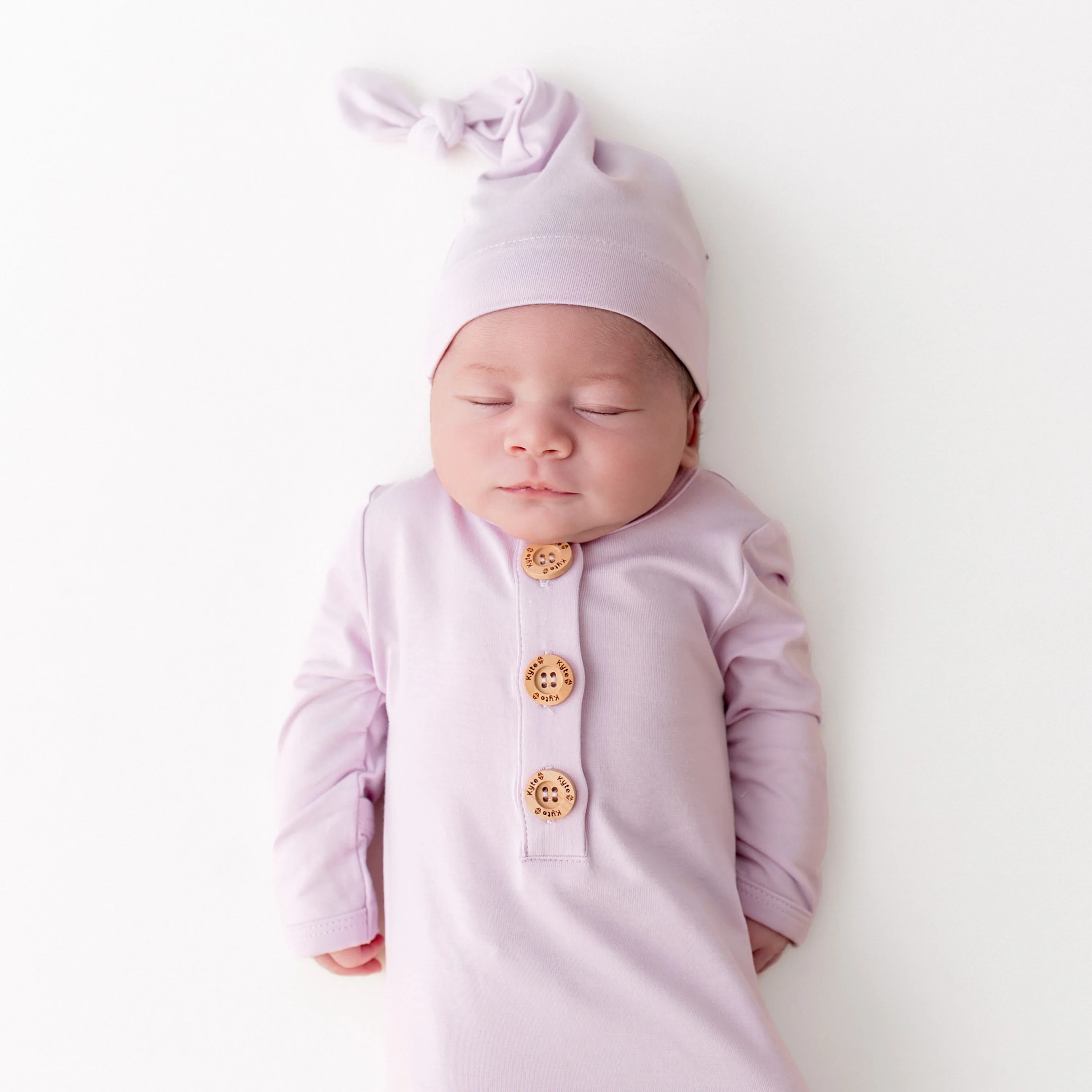 Knotted Gown with Hat Set in Thistle - Image 3
