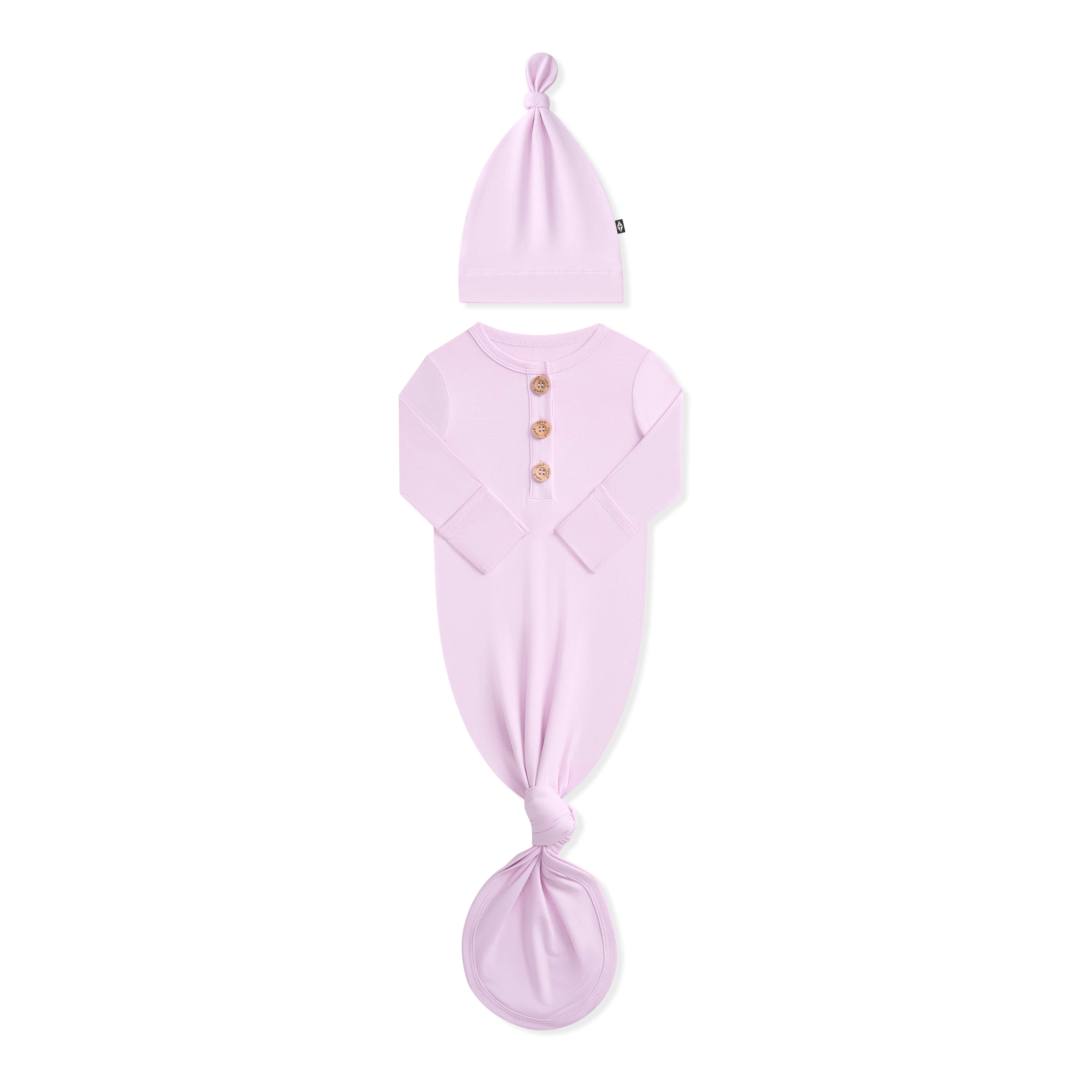 Knotted Gown with Hat Set in Thistle - Image 4