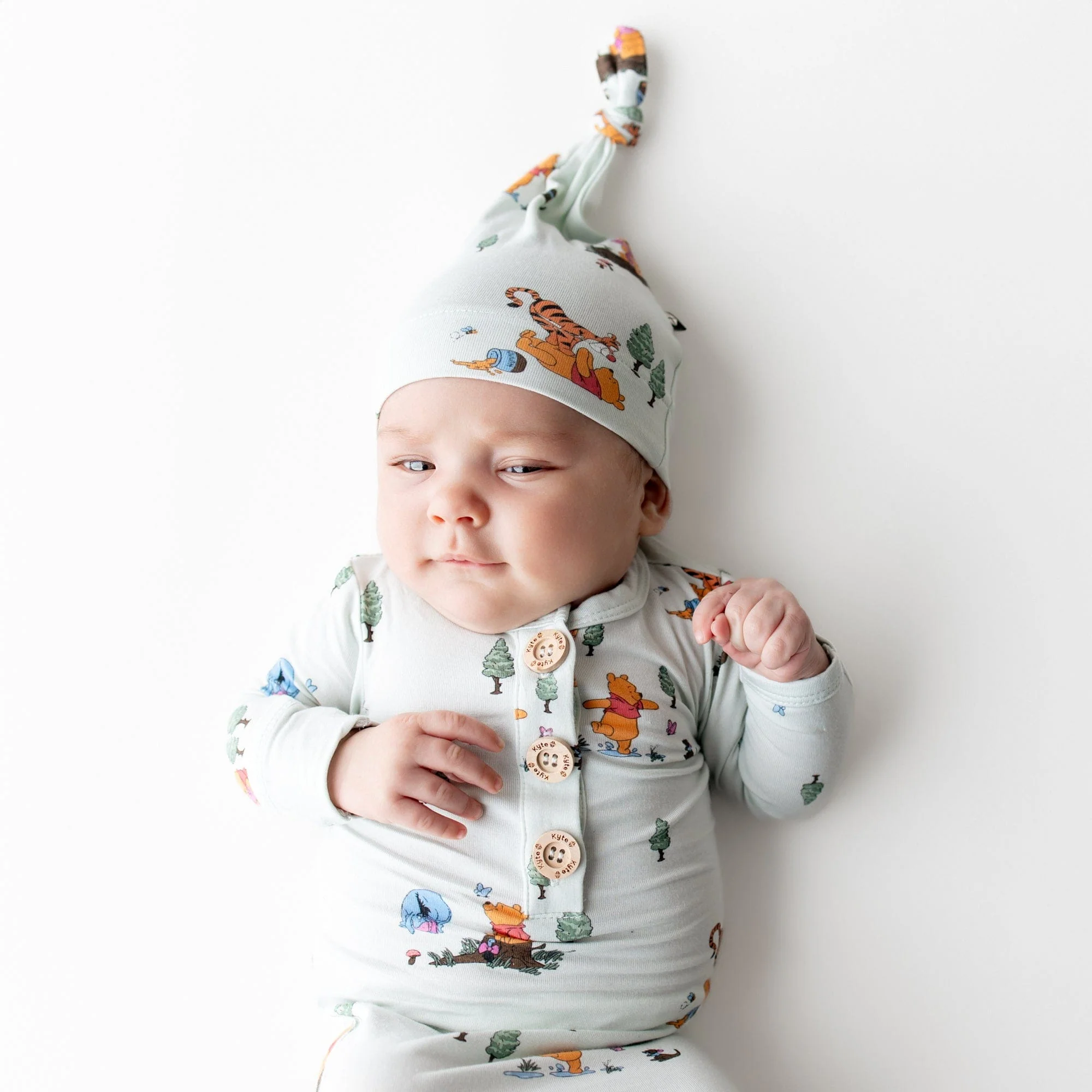 Knotted Gown with Hat Set in Winnie the Pooh Hundred Acre Wood - Image 3
