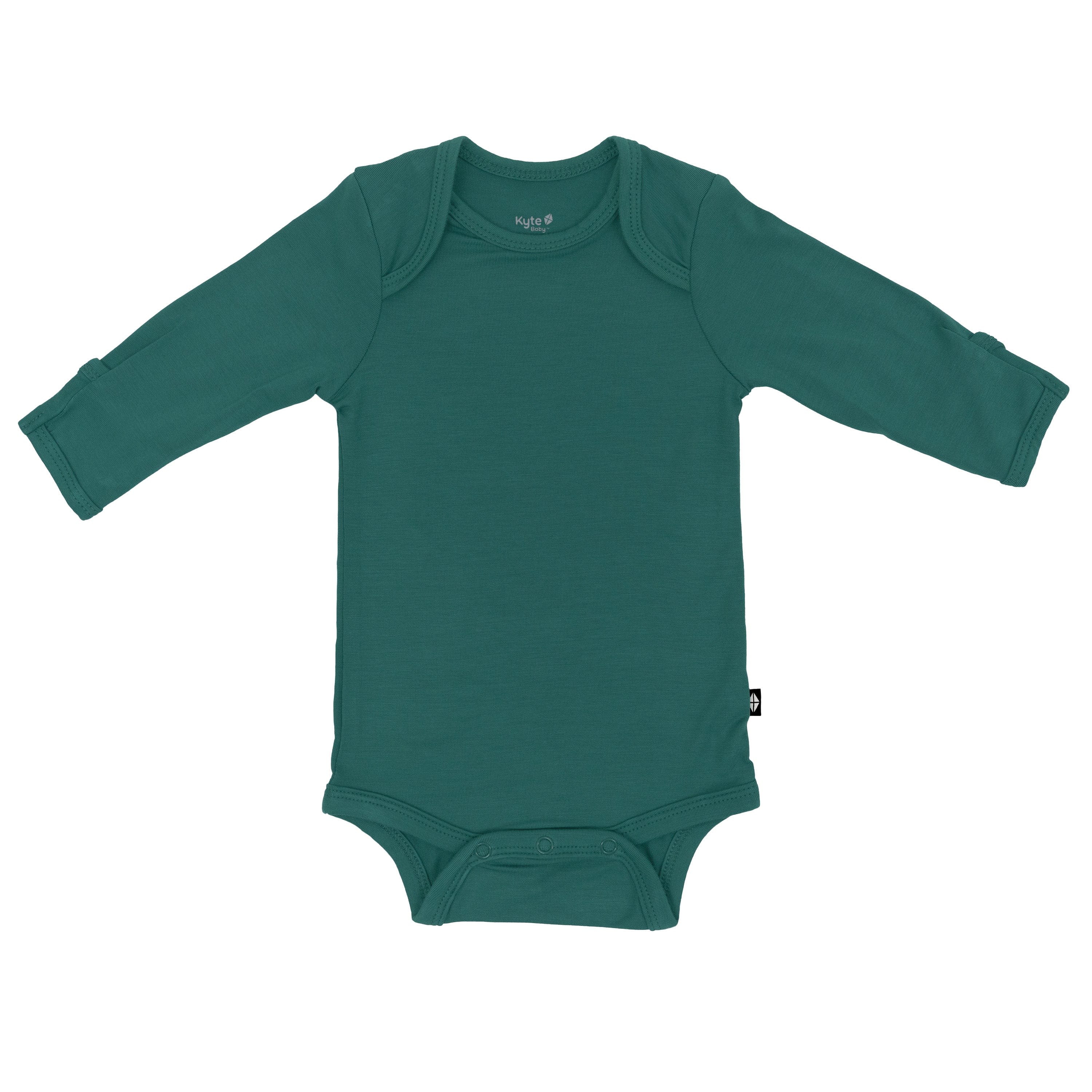 Long Sleeve Bodysuit in Emerald - Image 2