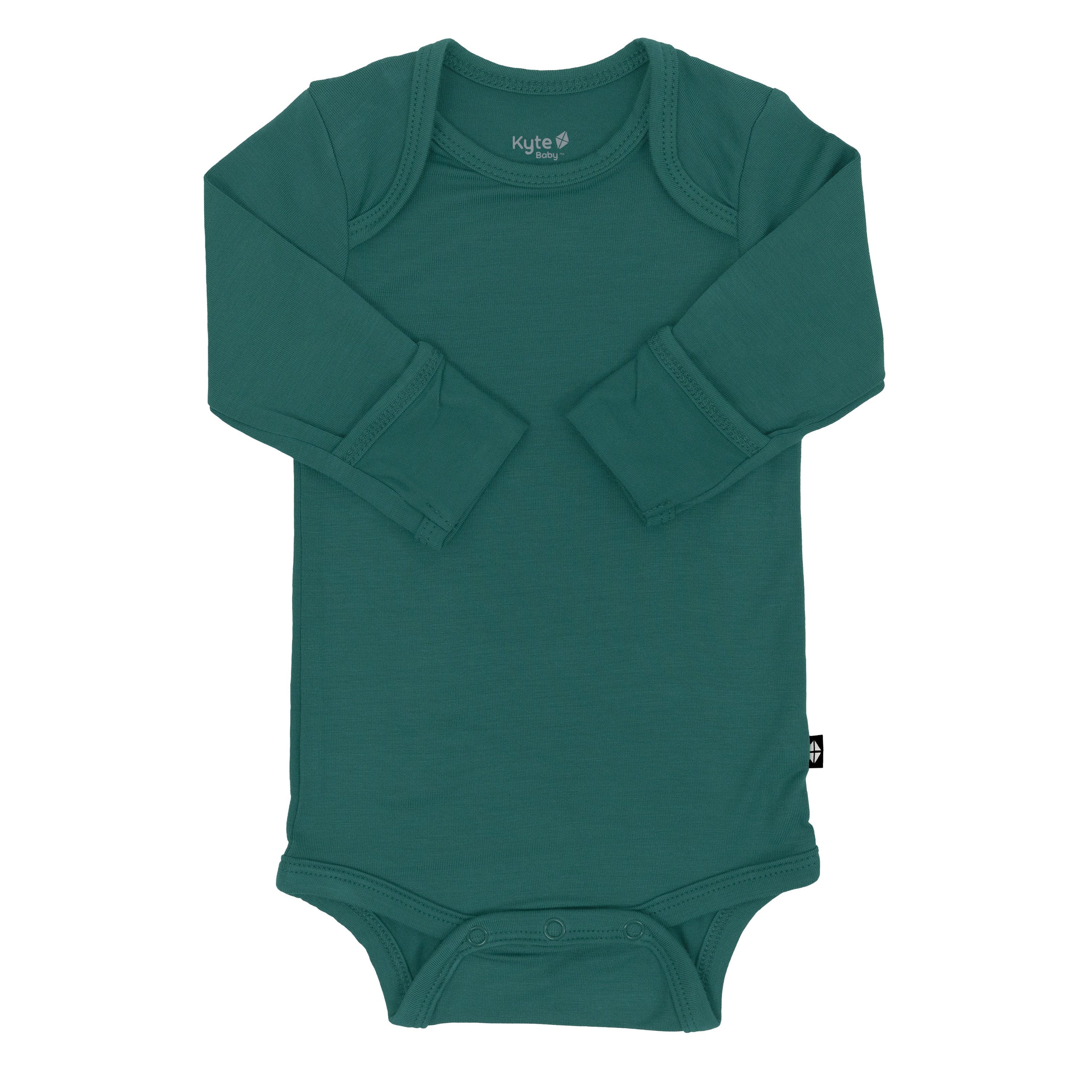 Long Sleeve Bodysuit in Emerald - Image 6