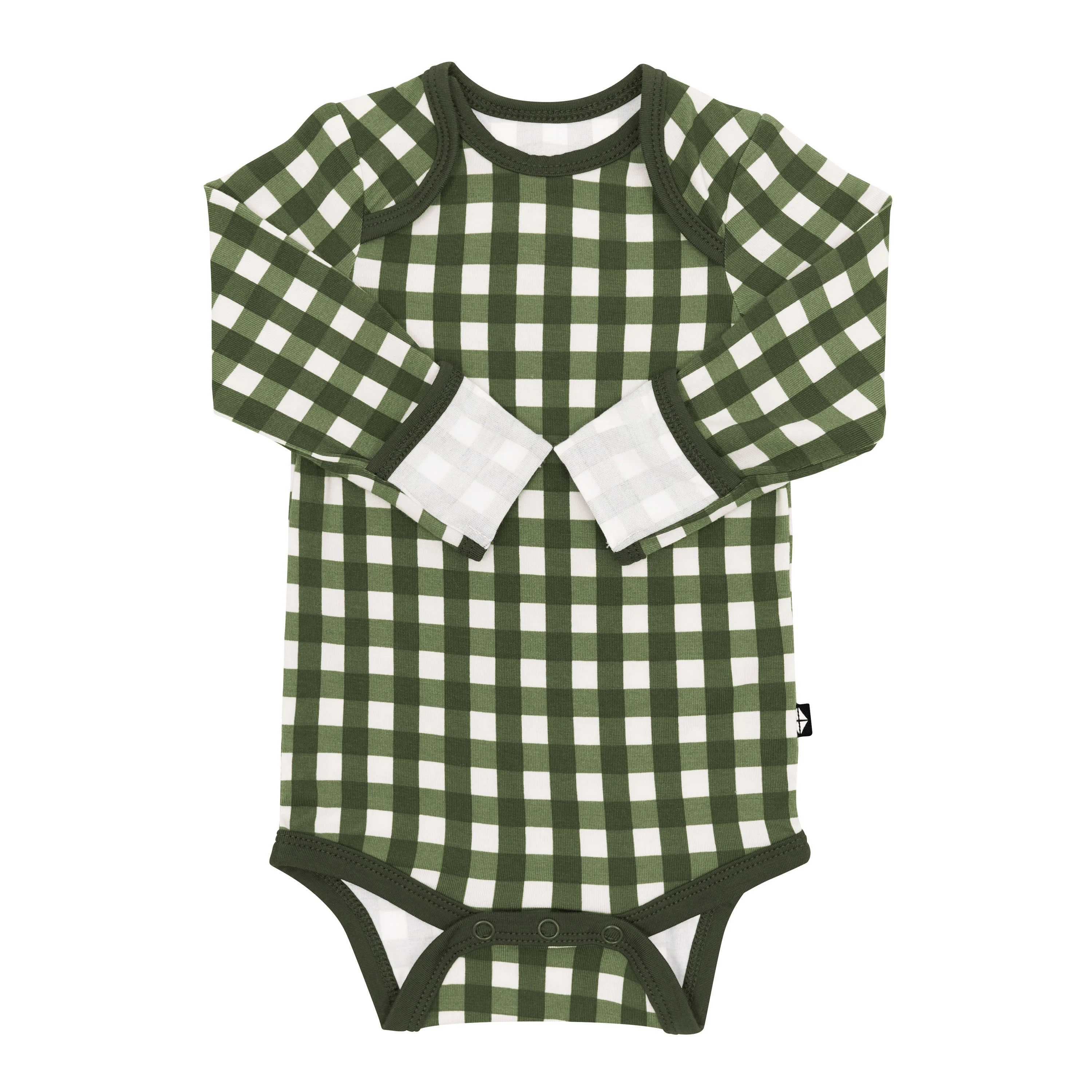 Long Sleeve Bodysuit in Gingham Fir - Image 7