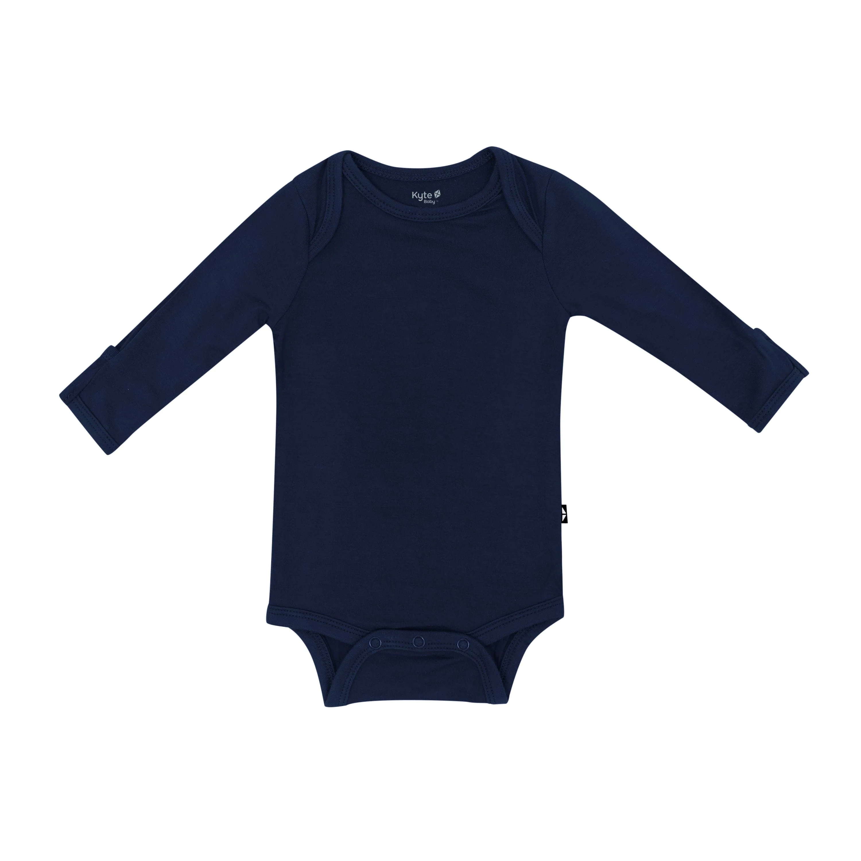 Long Sleeve Bodysuit in Navy - Image 2