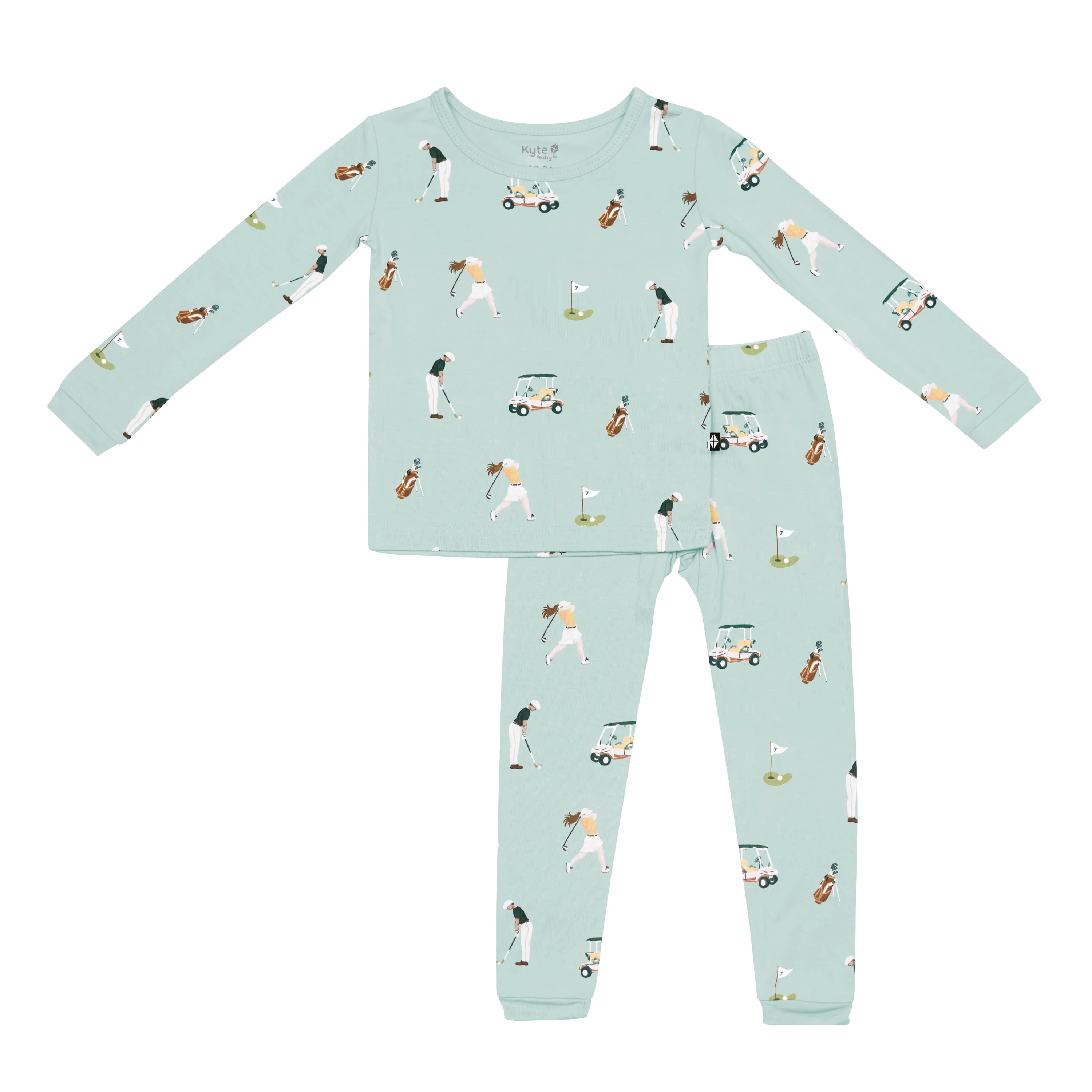 Long Sleeve Pajamas in Golf - Image 2