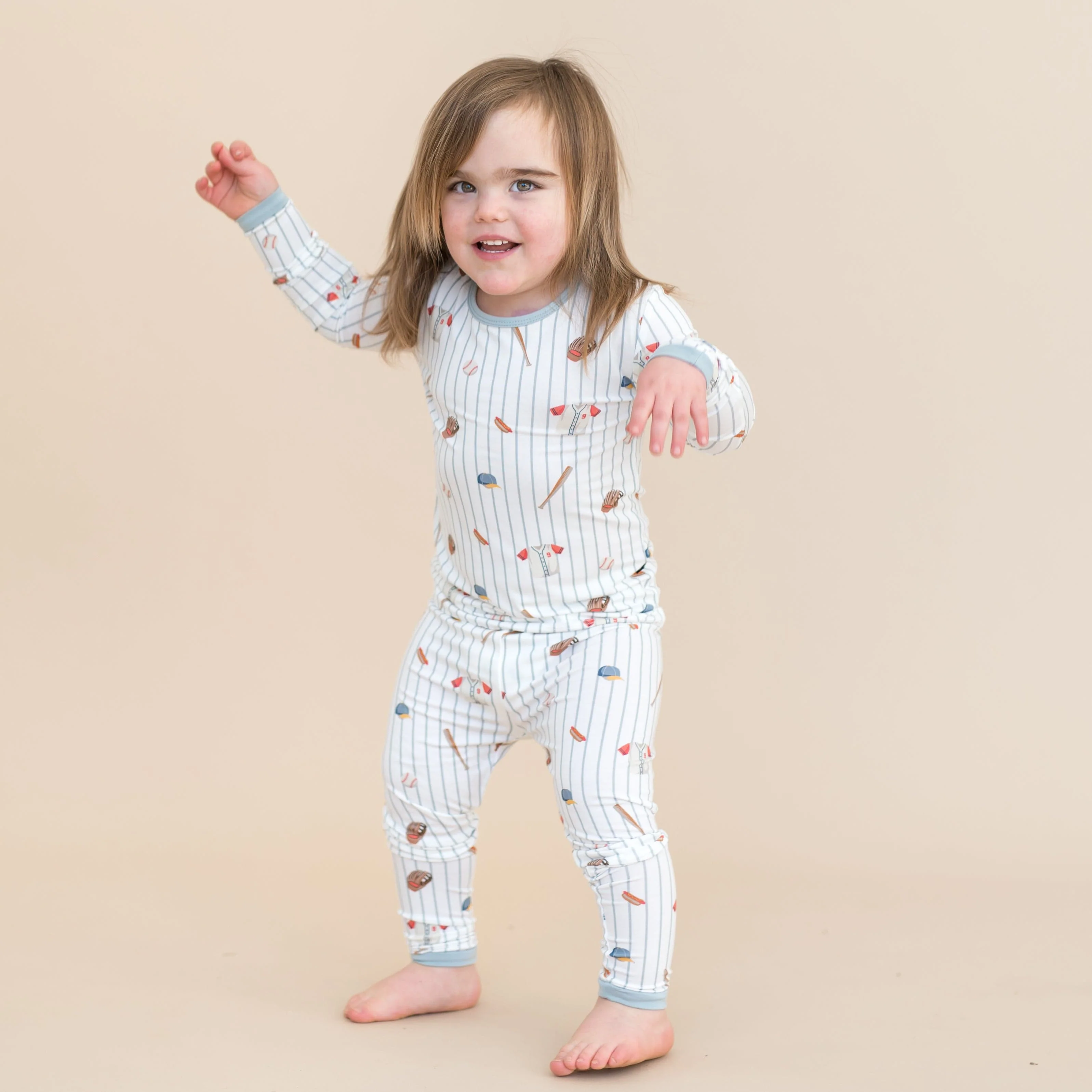 Long Sleeve Pajamas in Home Run - Image 6