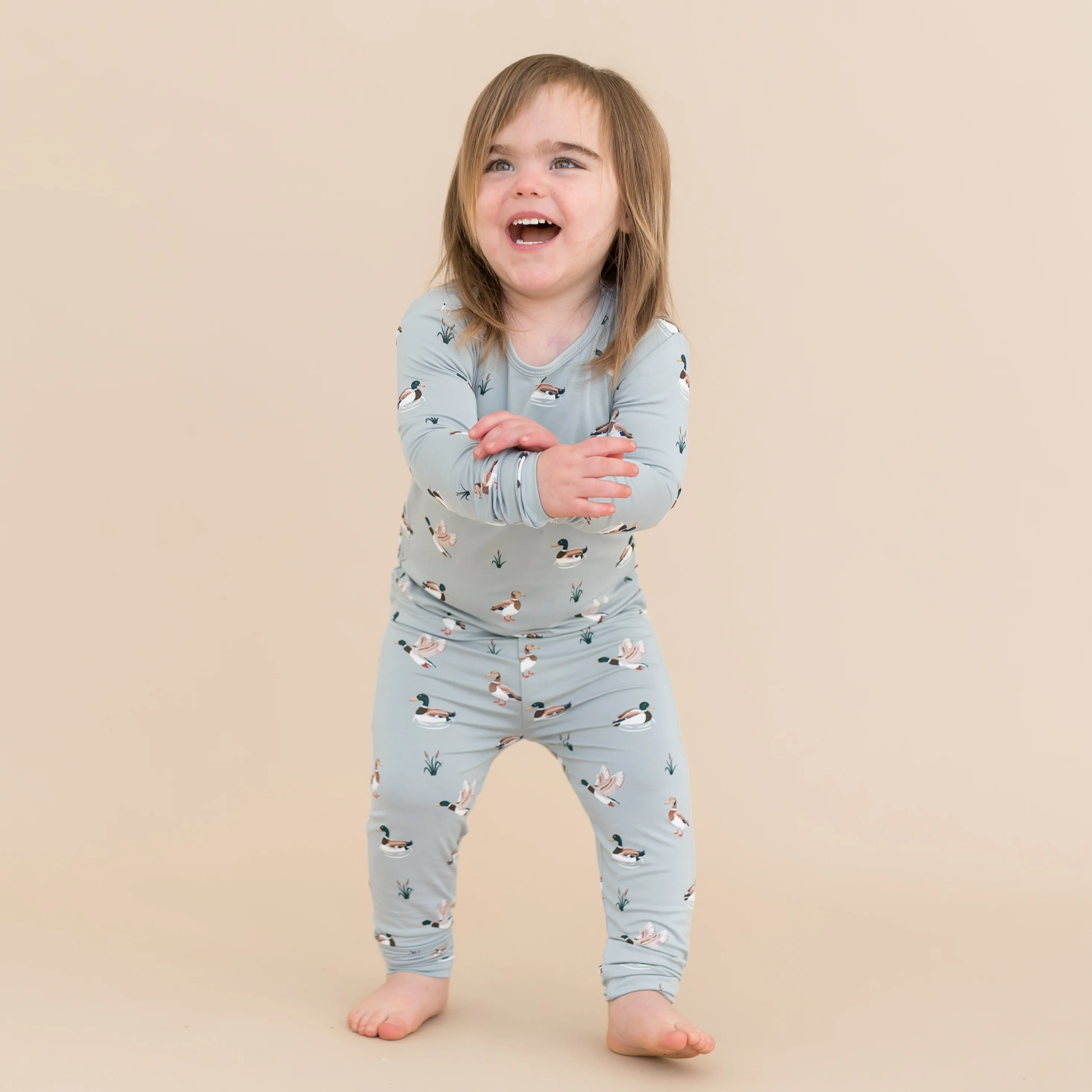Long Sleeve Pajamas in Mallard Duck - Image 5