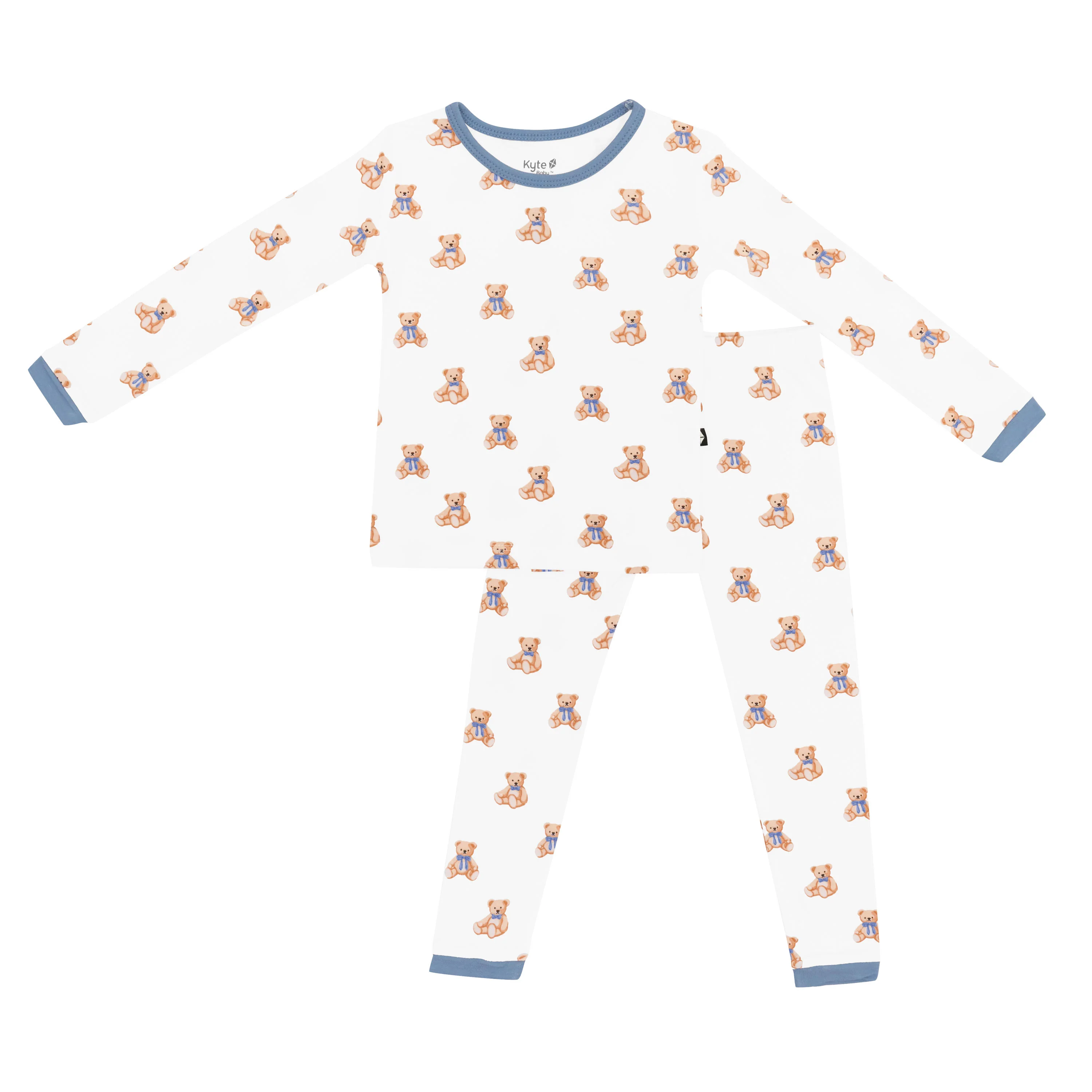 Long Sleeve Pajamas in Teddy Bear - Image 2