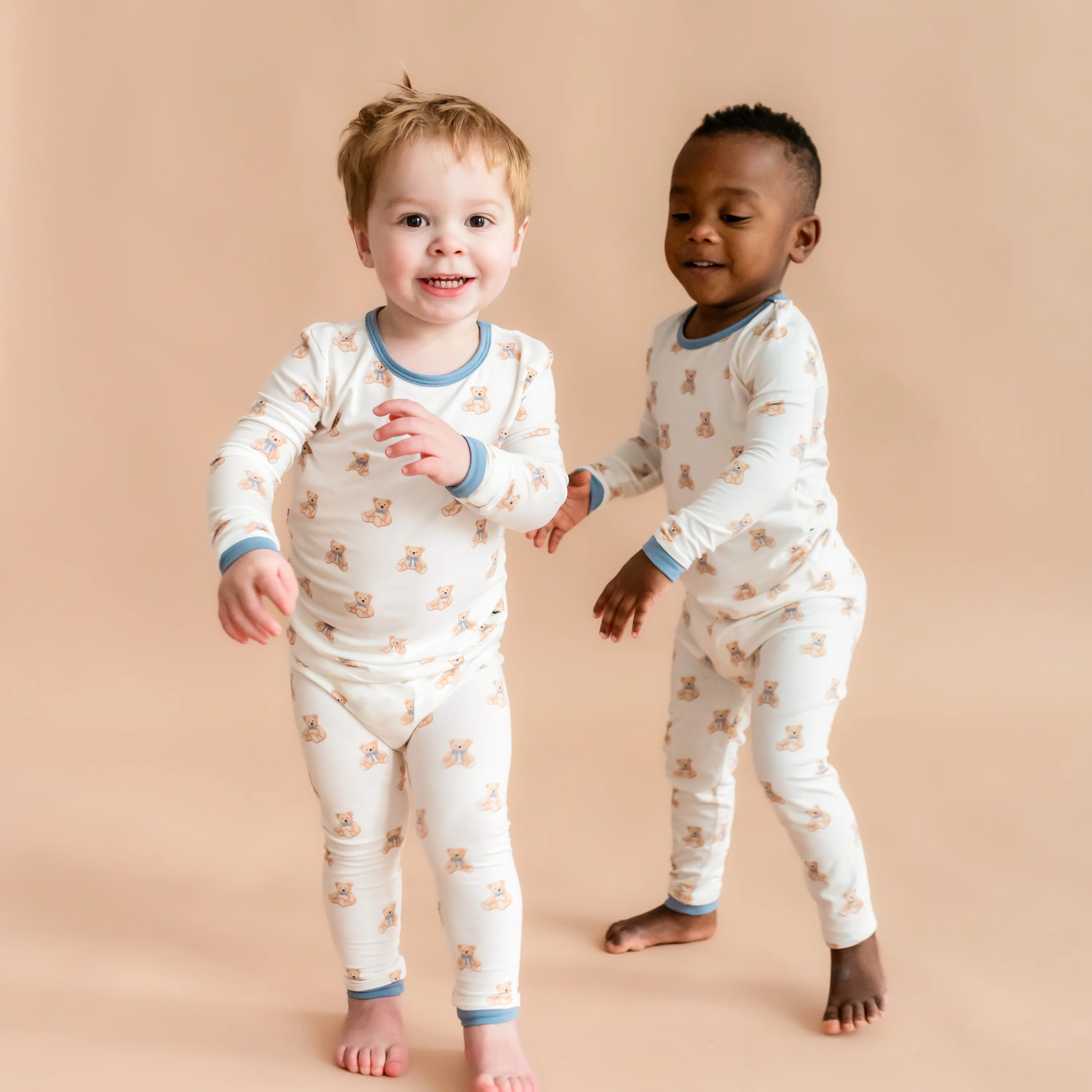 Long Sleeve Pajamas in Teddy Bear - Image 4