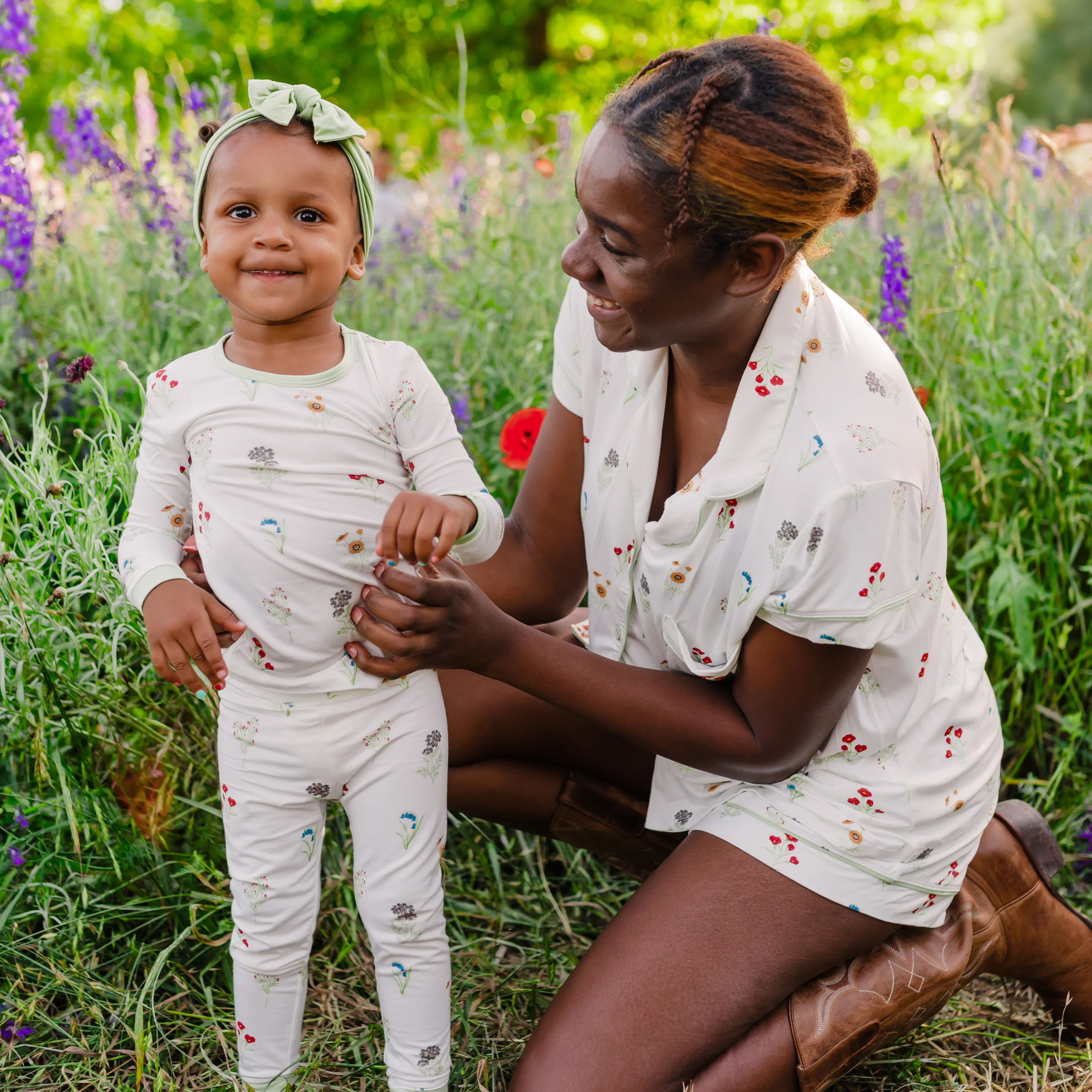 Long Sleeve Pajamas in Wildflower - Image 3