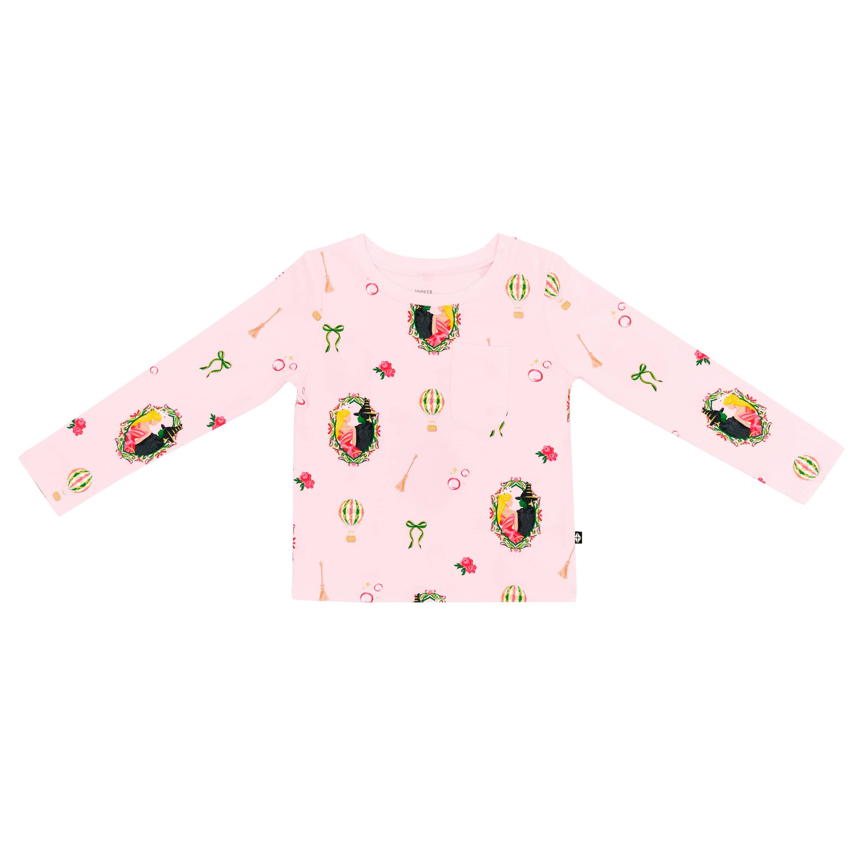 Long Sleeve Toddler Crew Neck Tee in Wicked - Image 2