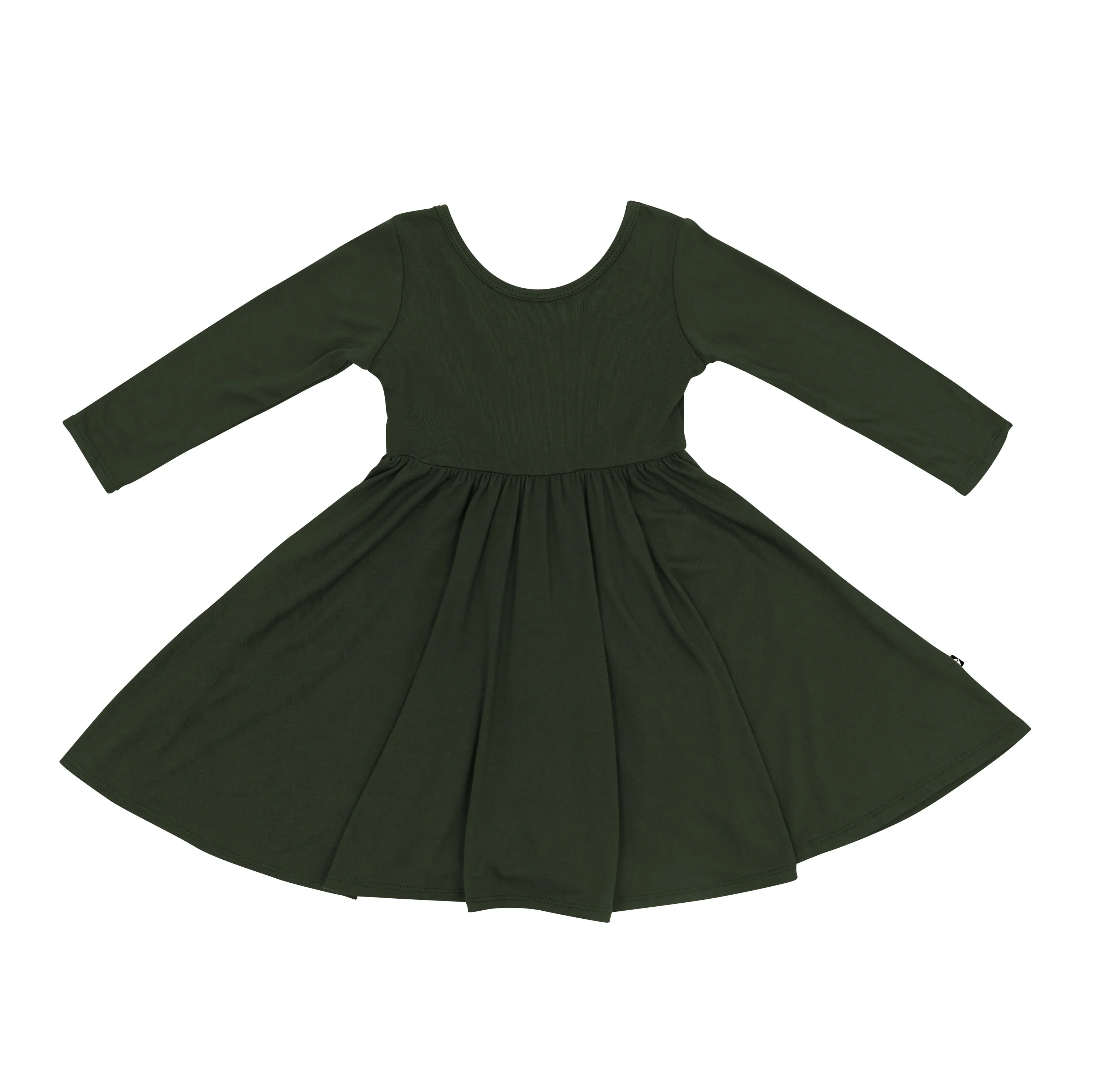 Long Sleeve Twirl Dress in Fir - Image 2