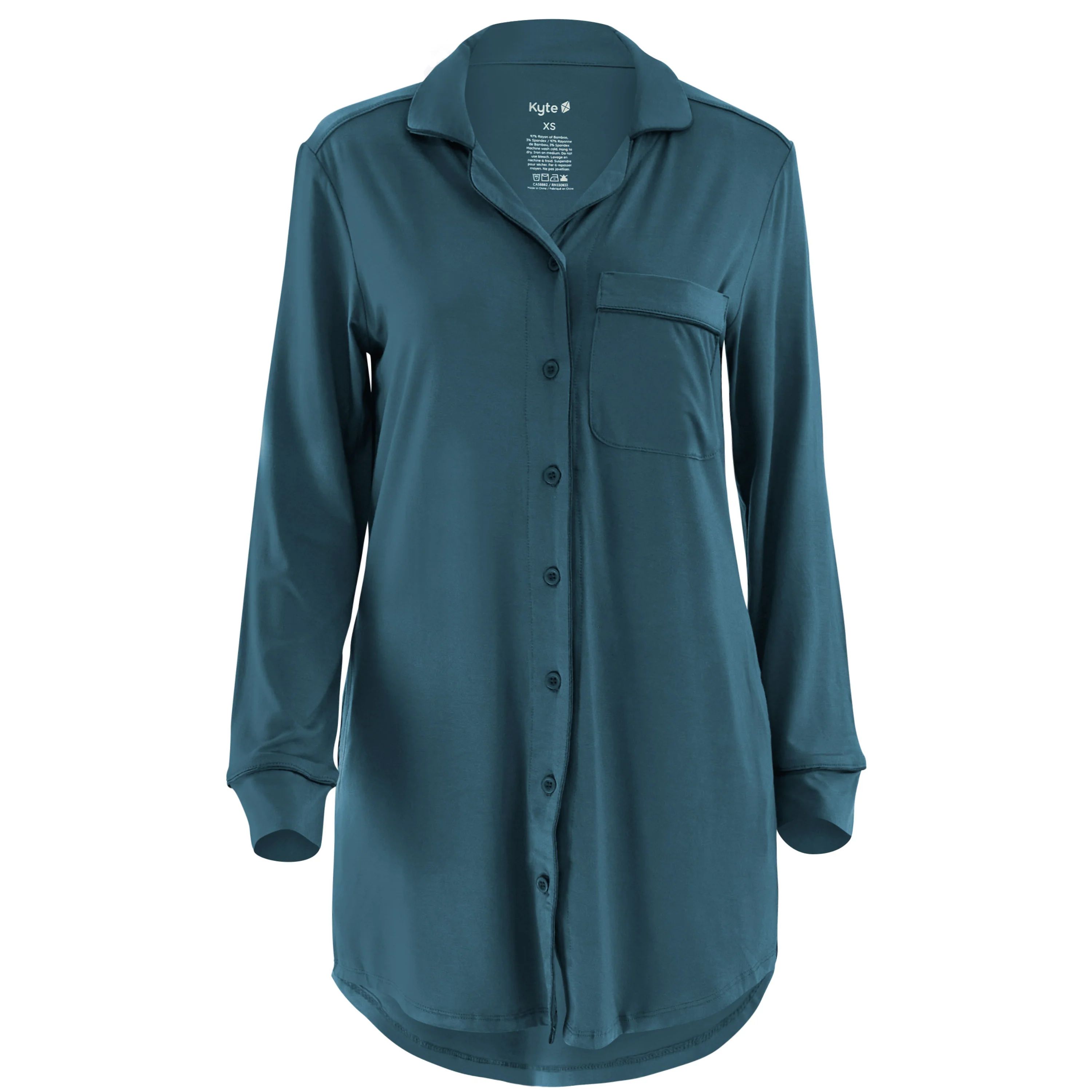 Long Sleeve Women’s Nightshirt in Atlantic - Image 4
