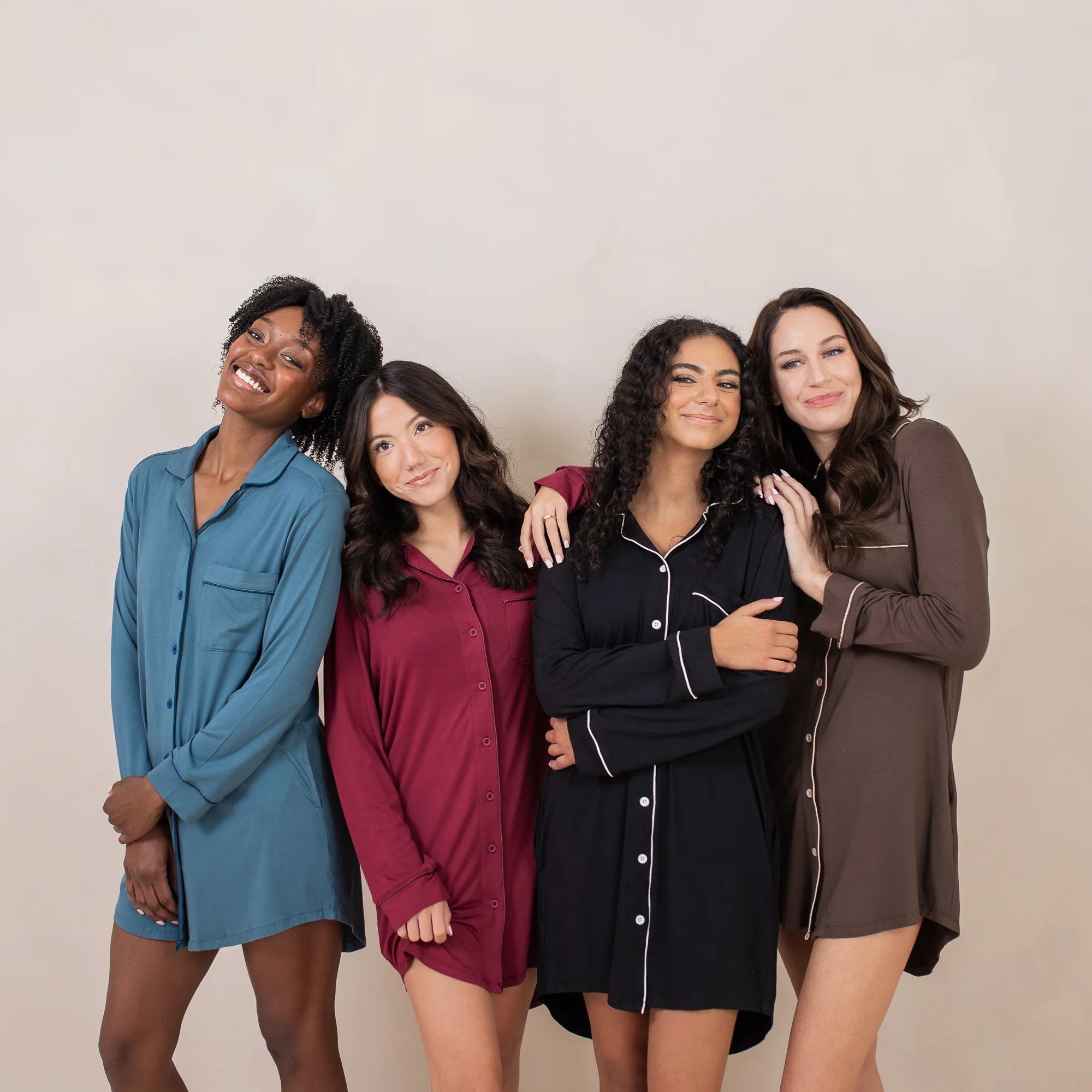 Long Sleeve Women’s Nightshirt in Espresso - Image 3