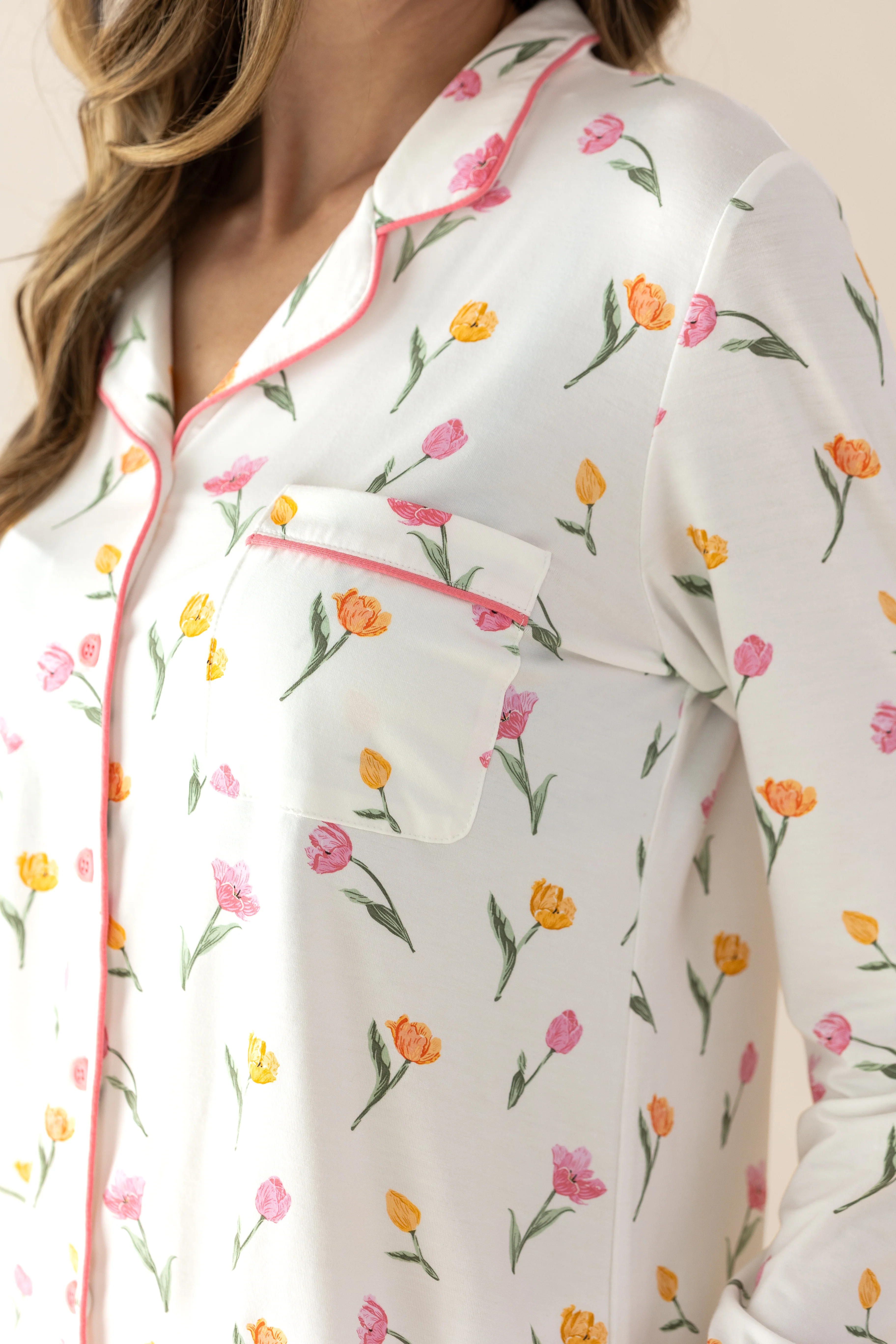 Long-Sleeved Women's Pajama Set in Tulip - Image 4