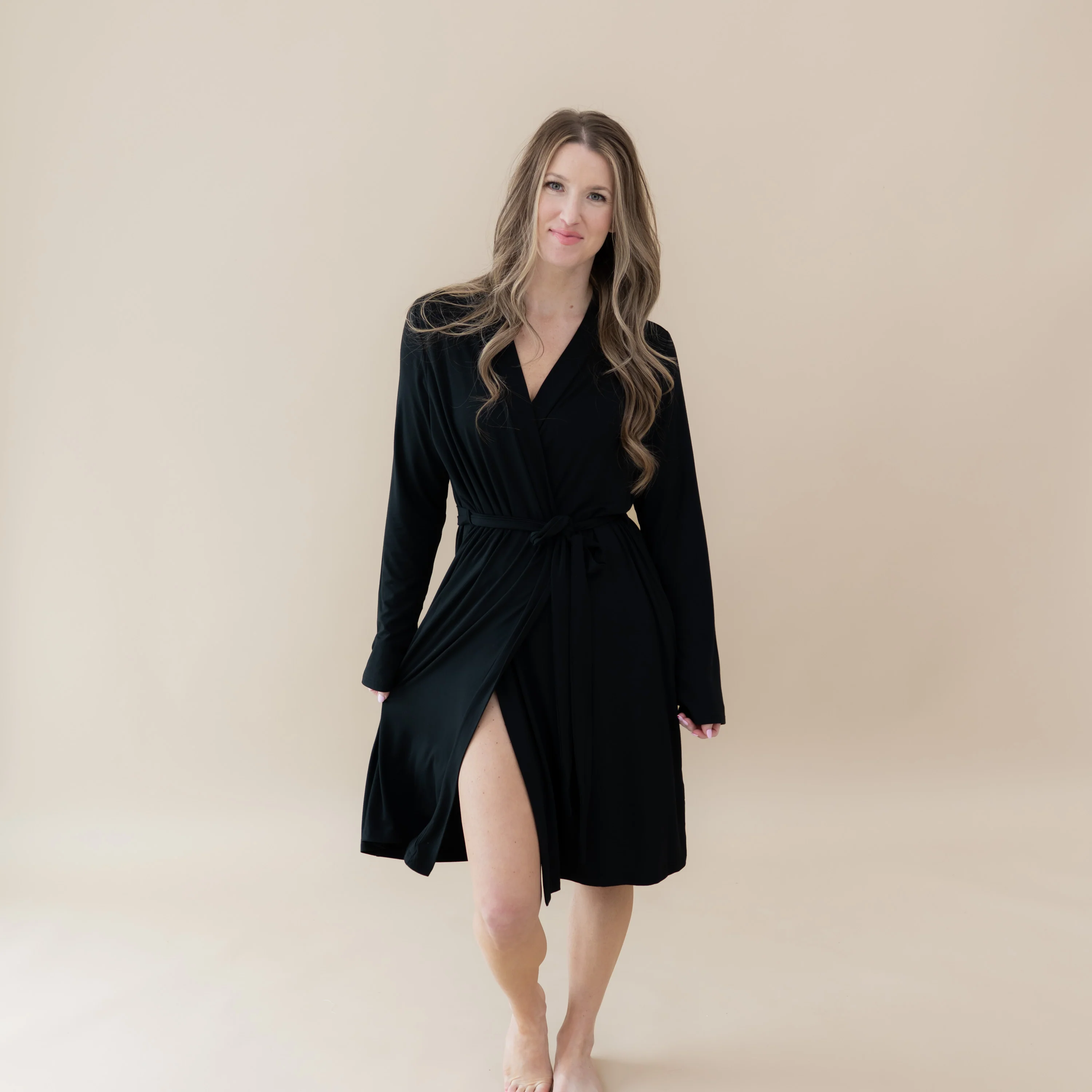 Women’s Lounge Robe in Midnight - Image 3