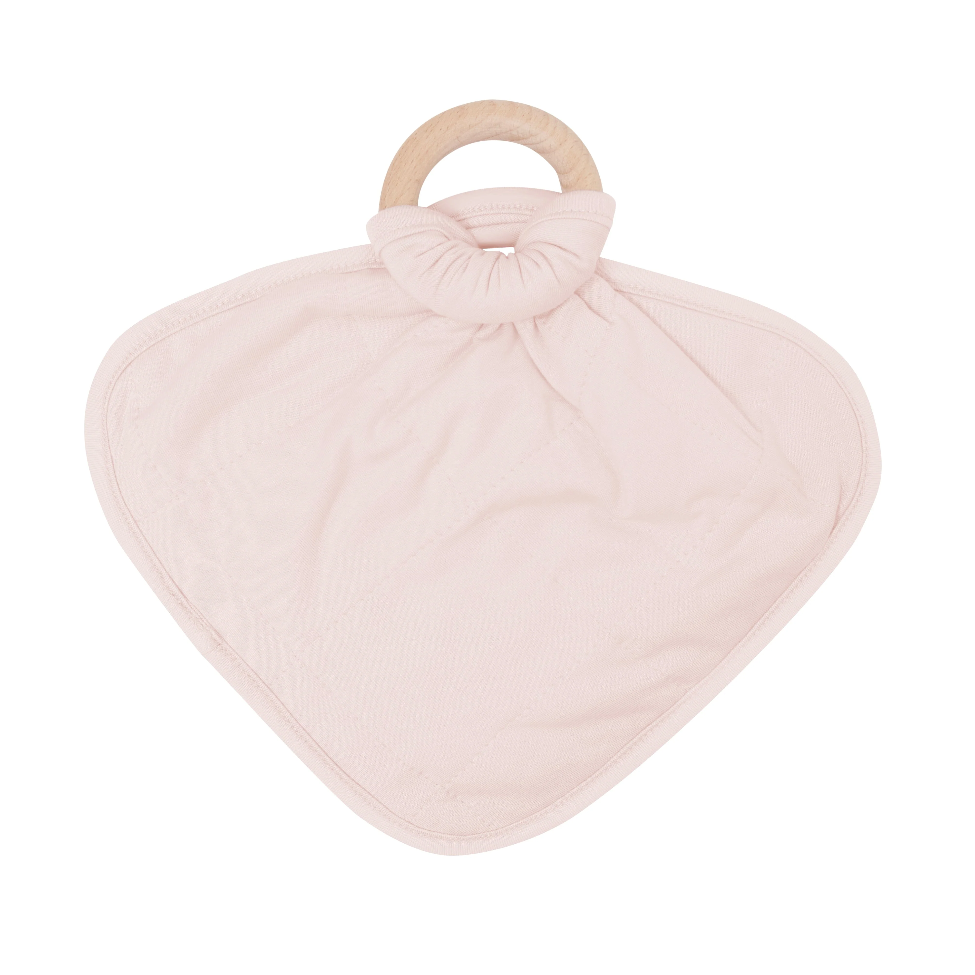 Lovey in Blush with Removable Wooden Teething Ring - Image 3