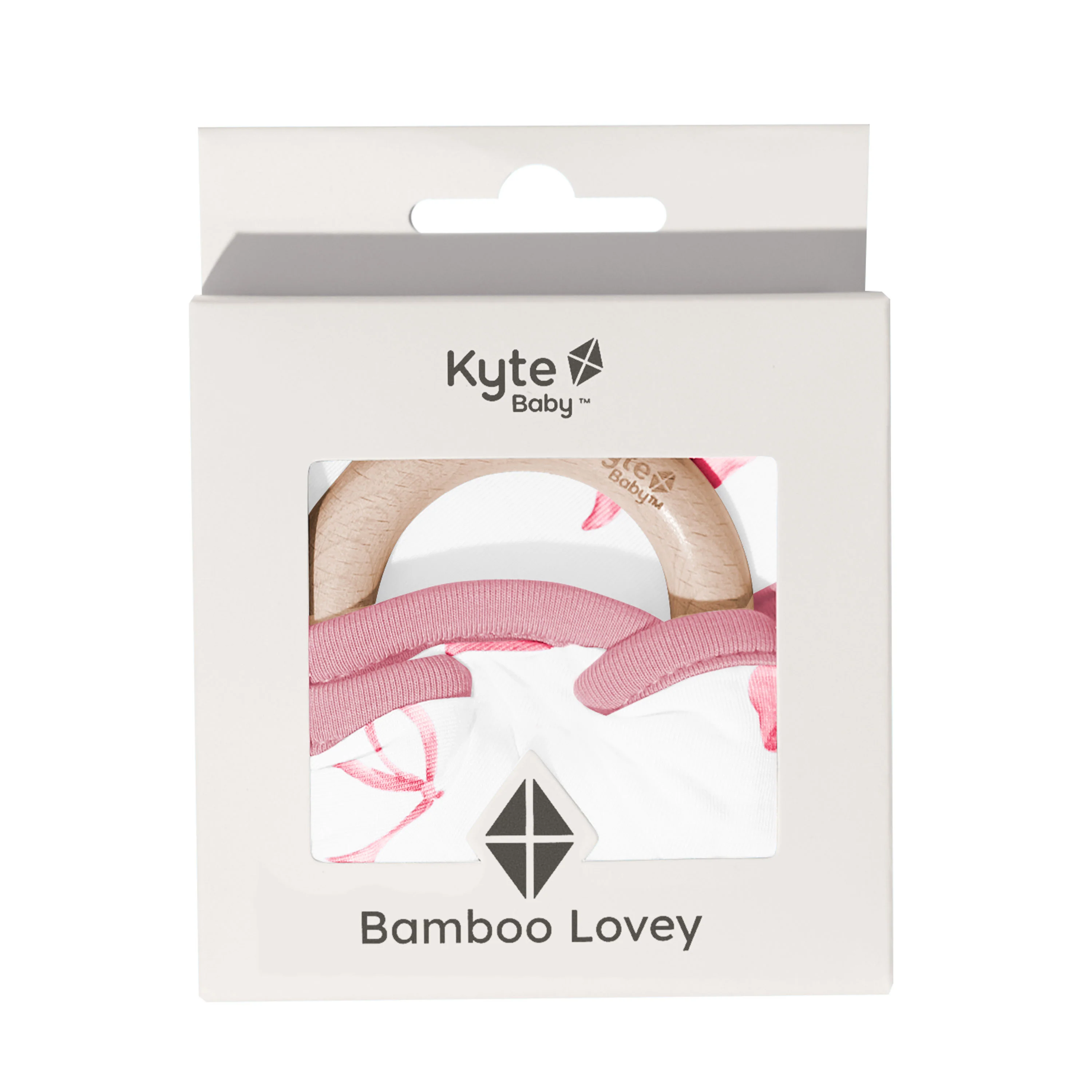 Lovey in Bow with Removable Wooden Teething Ring - Image 3