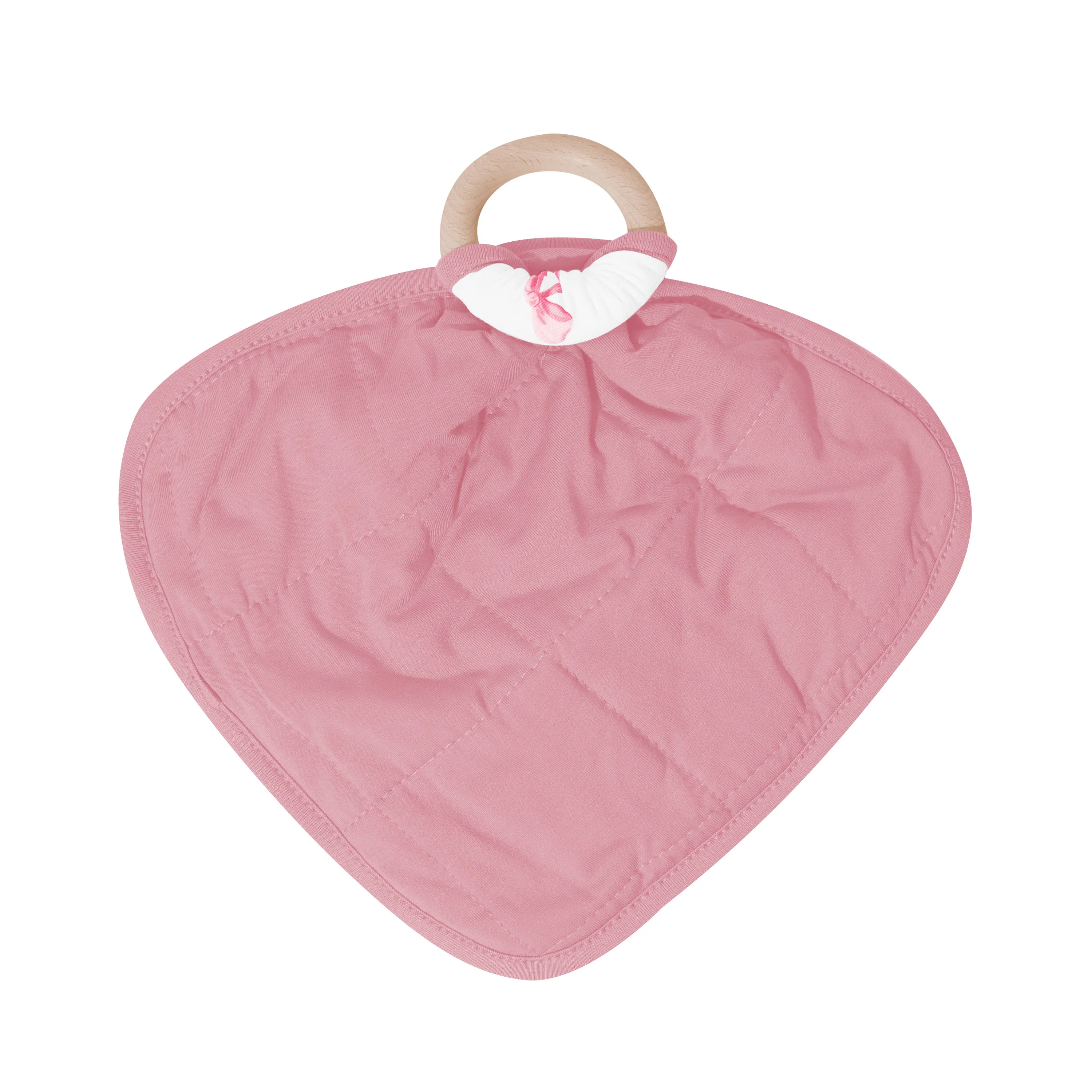 Lovey in Bow with Removable Wooden Teething Ring - Image 6
