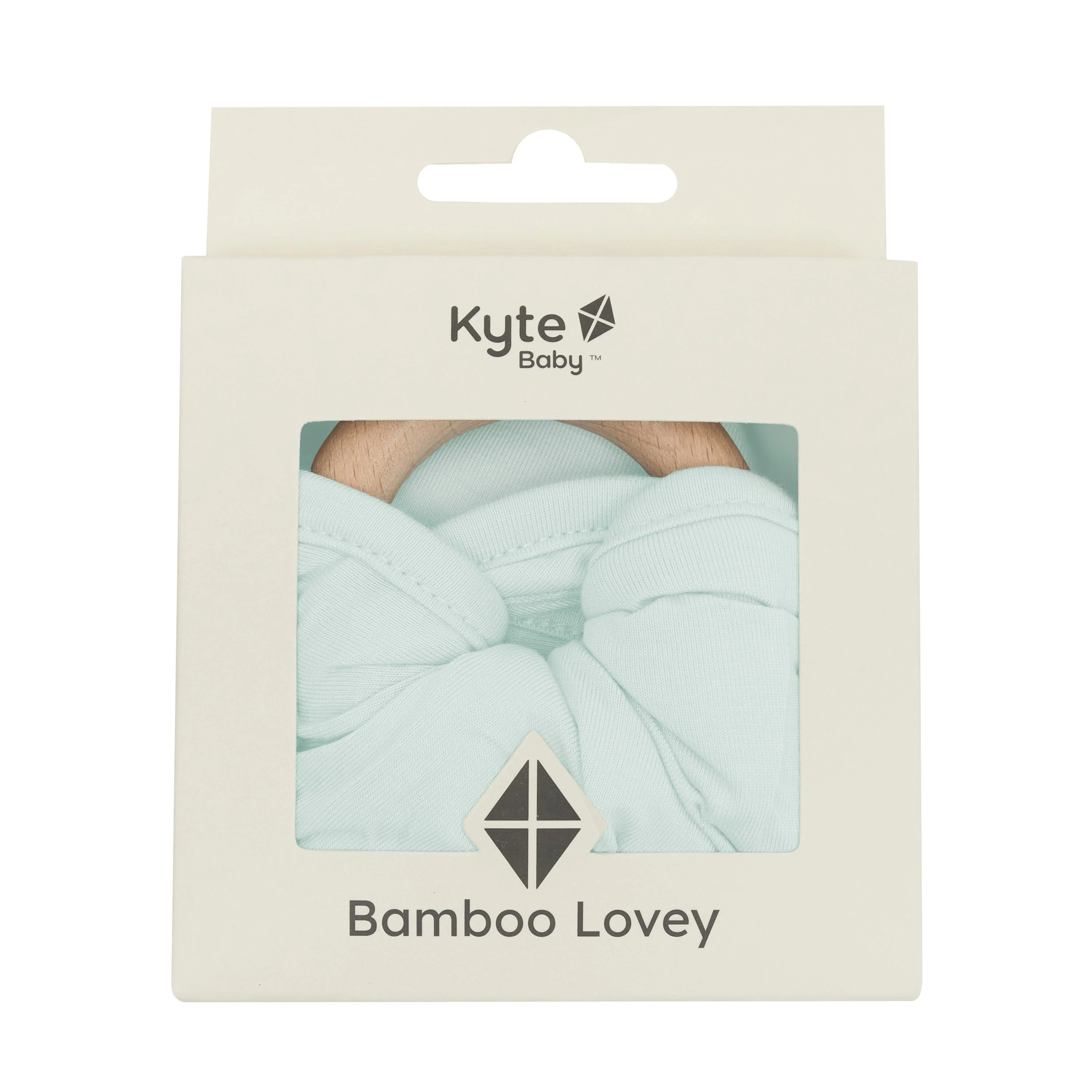 Lovey in Dew with Removable Wooden Teething Ring - Image 3