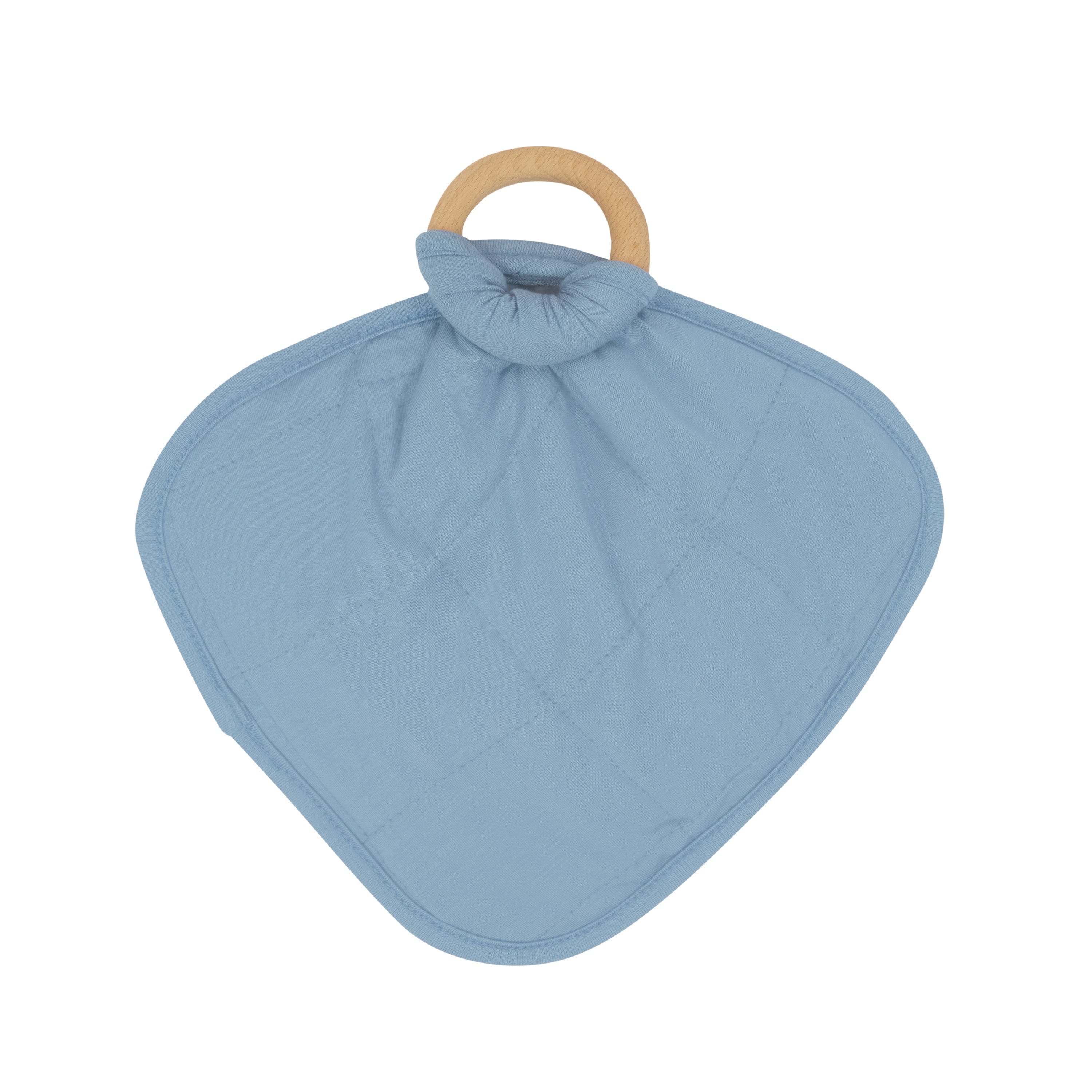 Lovey in Slate with Removable Wooden Teething Ring - Image 4
